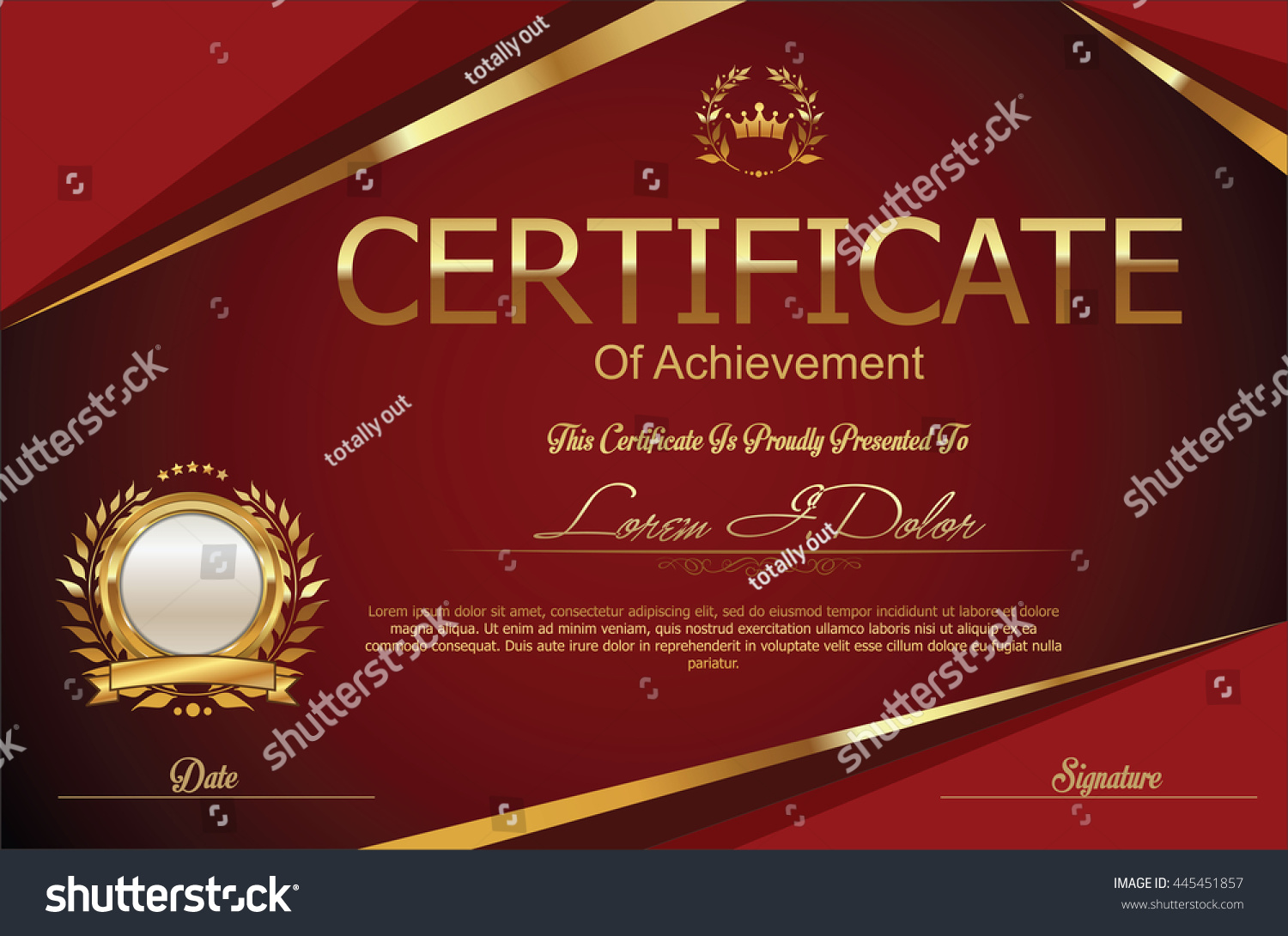 certificate-diploma-template-stock-vector-royalty-free-445451857