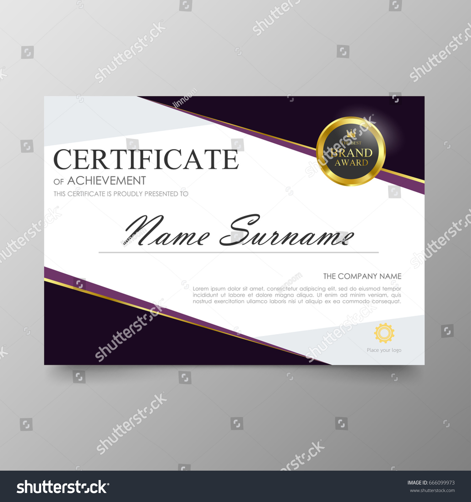Certificate Premium Template Awards Diploma Background 스톡 벡터로열티 프리