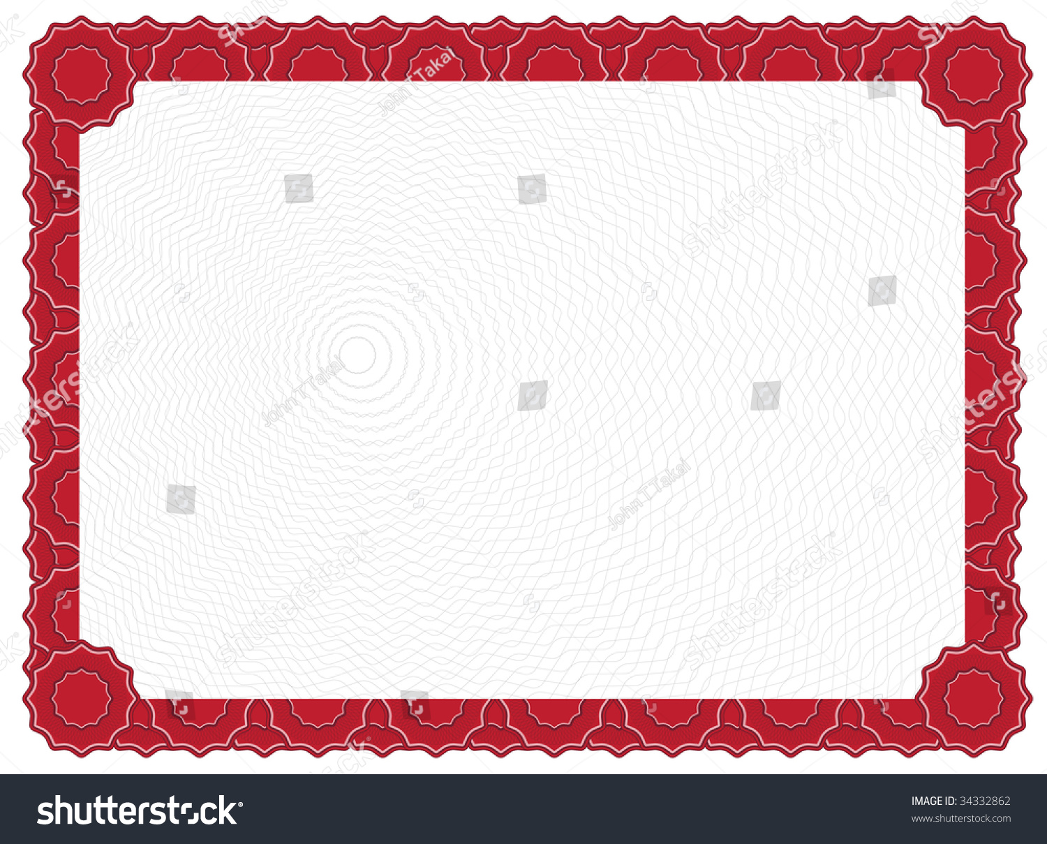 Certificate Red Stock Vector Royalty Free