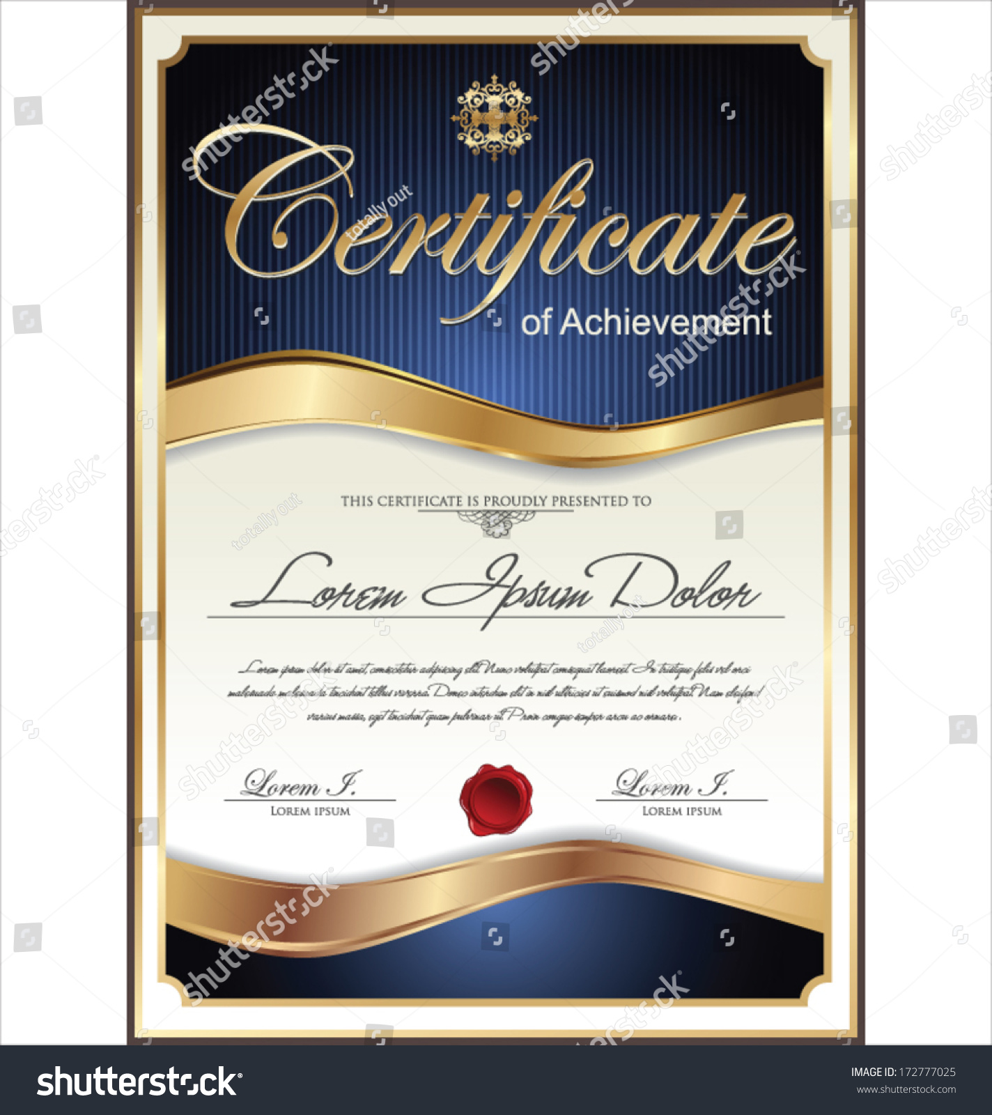 Certificate Template Stock Vector Royalty Free Shutterstock