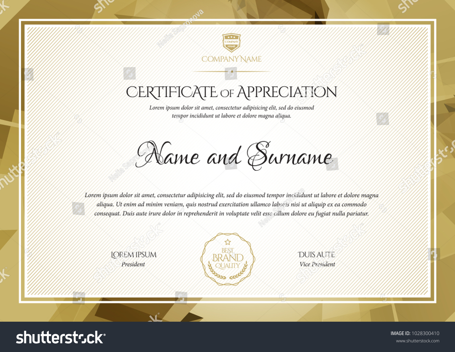 certificate template diploma currency border award のベクター画像