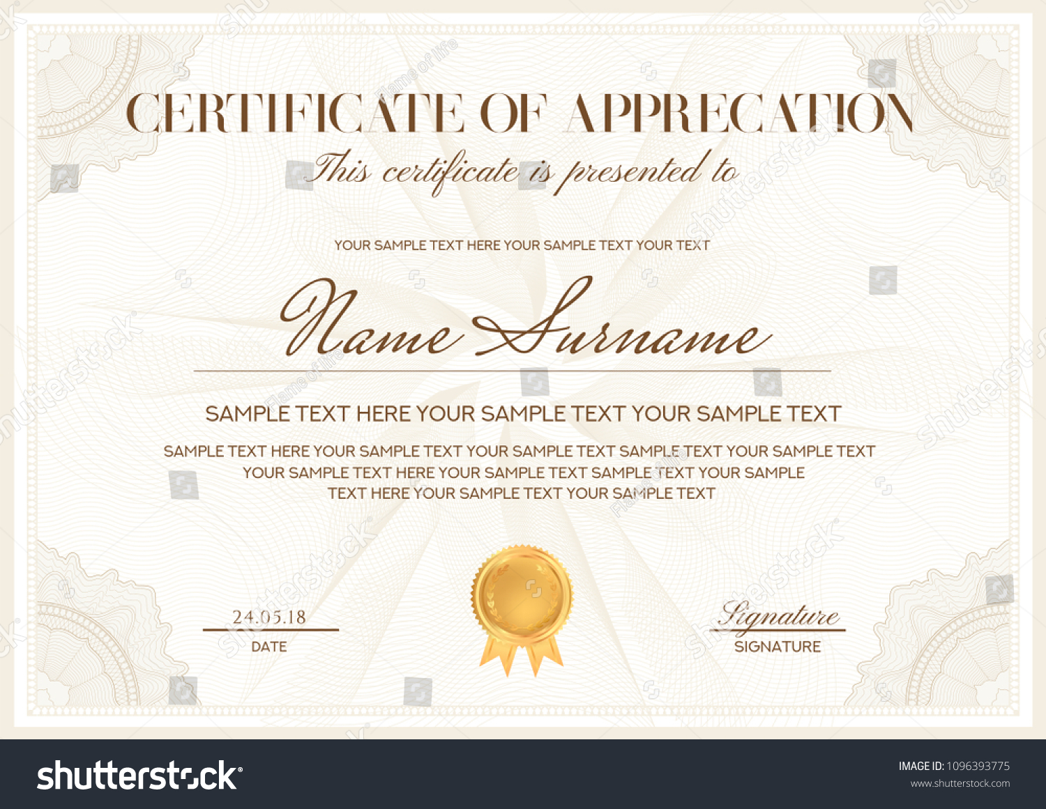 certificate template printable editable design diploma stock vector editable certificate of completion