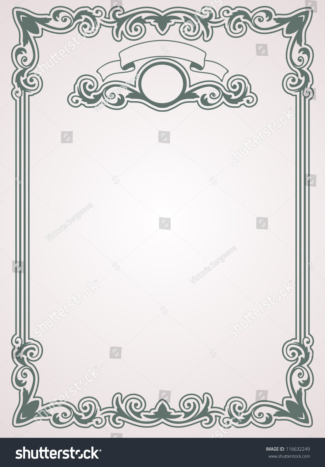 Certificate Template. Vintage Background With Design Elements. Stock ...