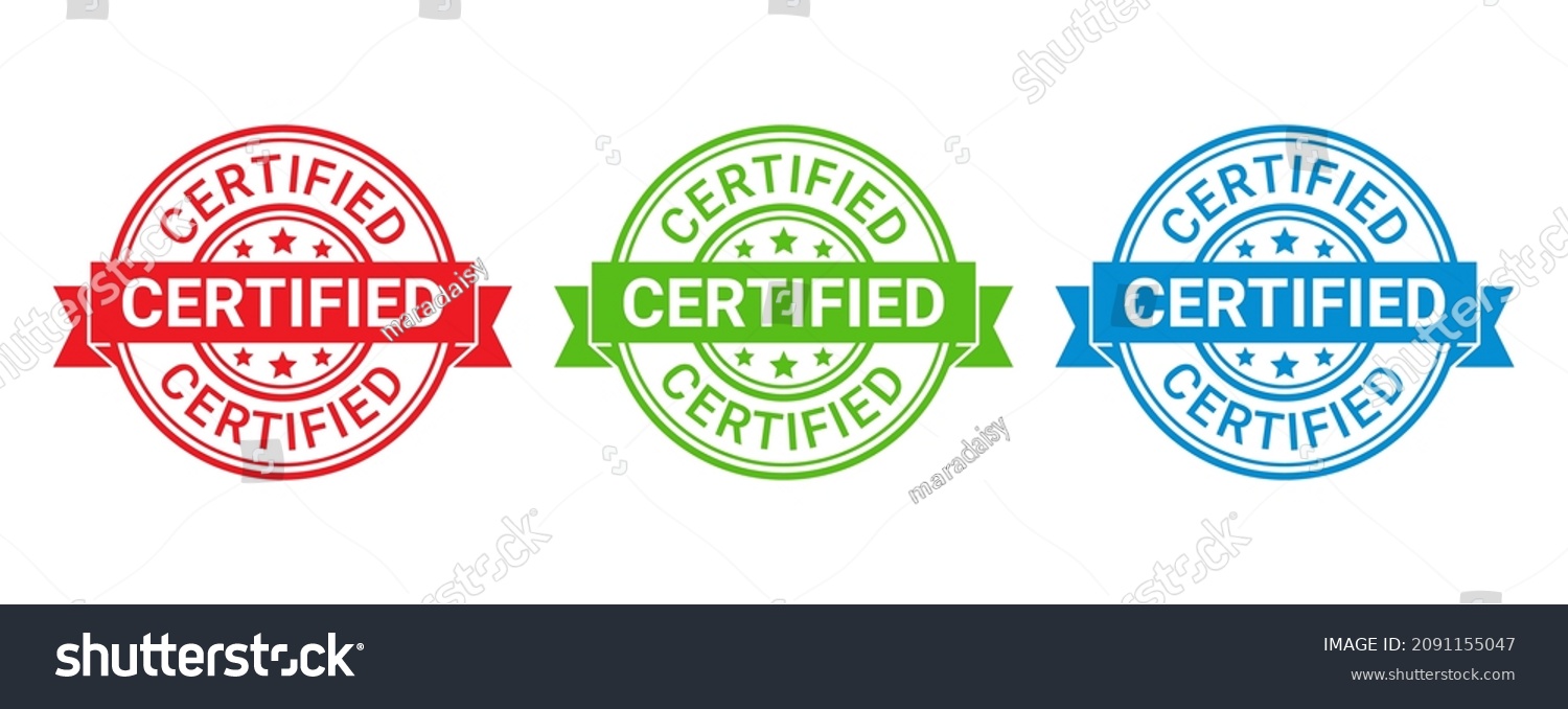 Certified Round Stamp Vector Quality Mark Stock Vector (Royalty Free ...