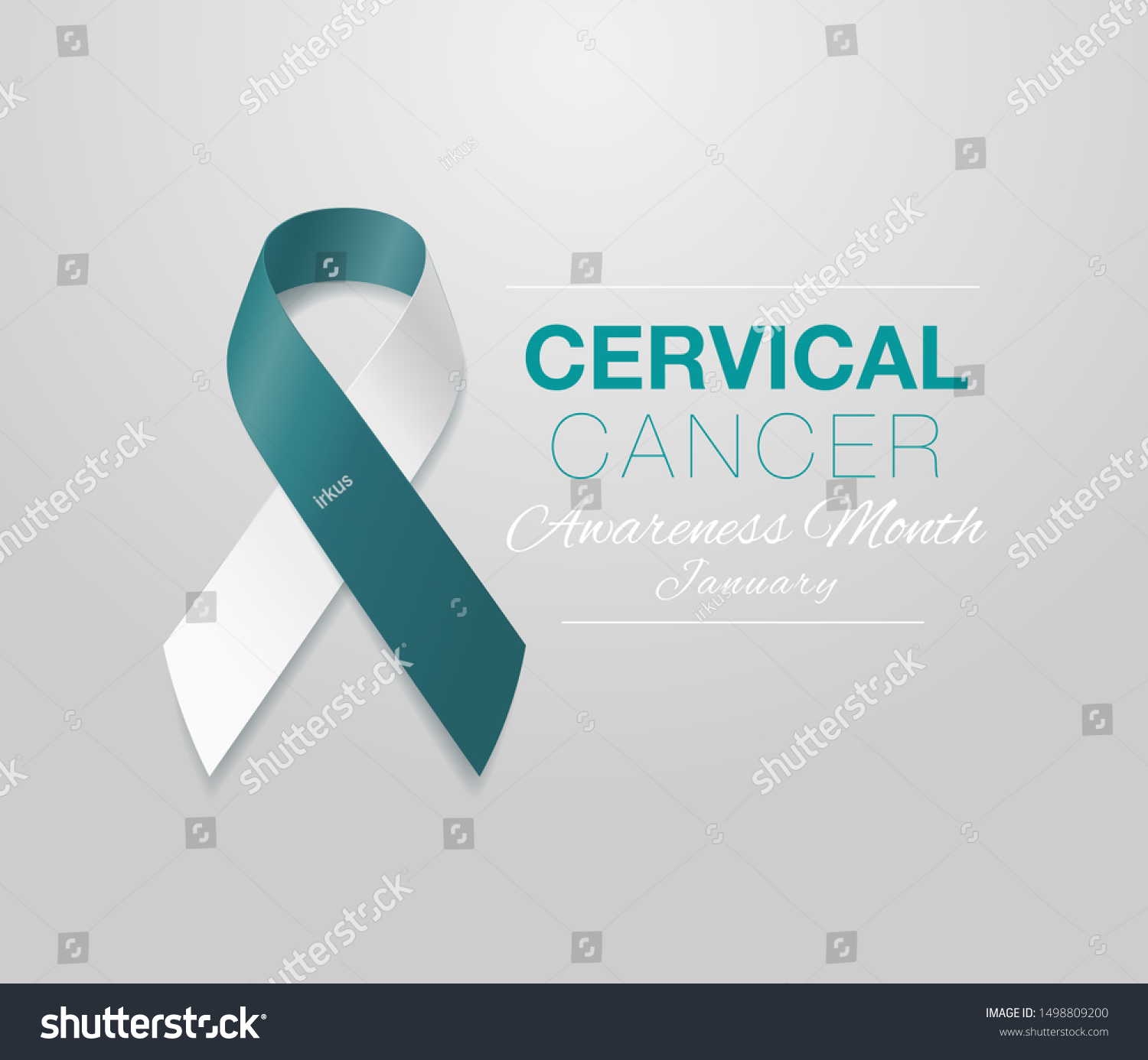 Cervical Cancer Awareness Calligraphy Poster Design Stock Vector Royalty Free