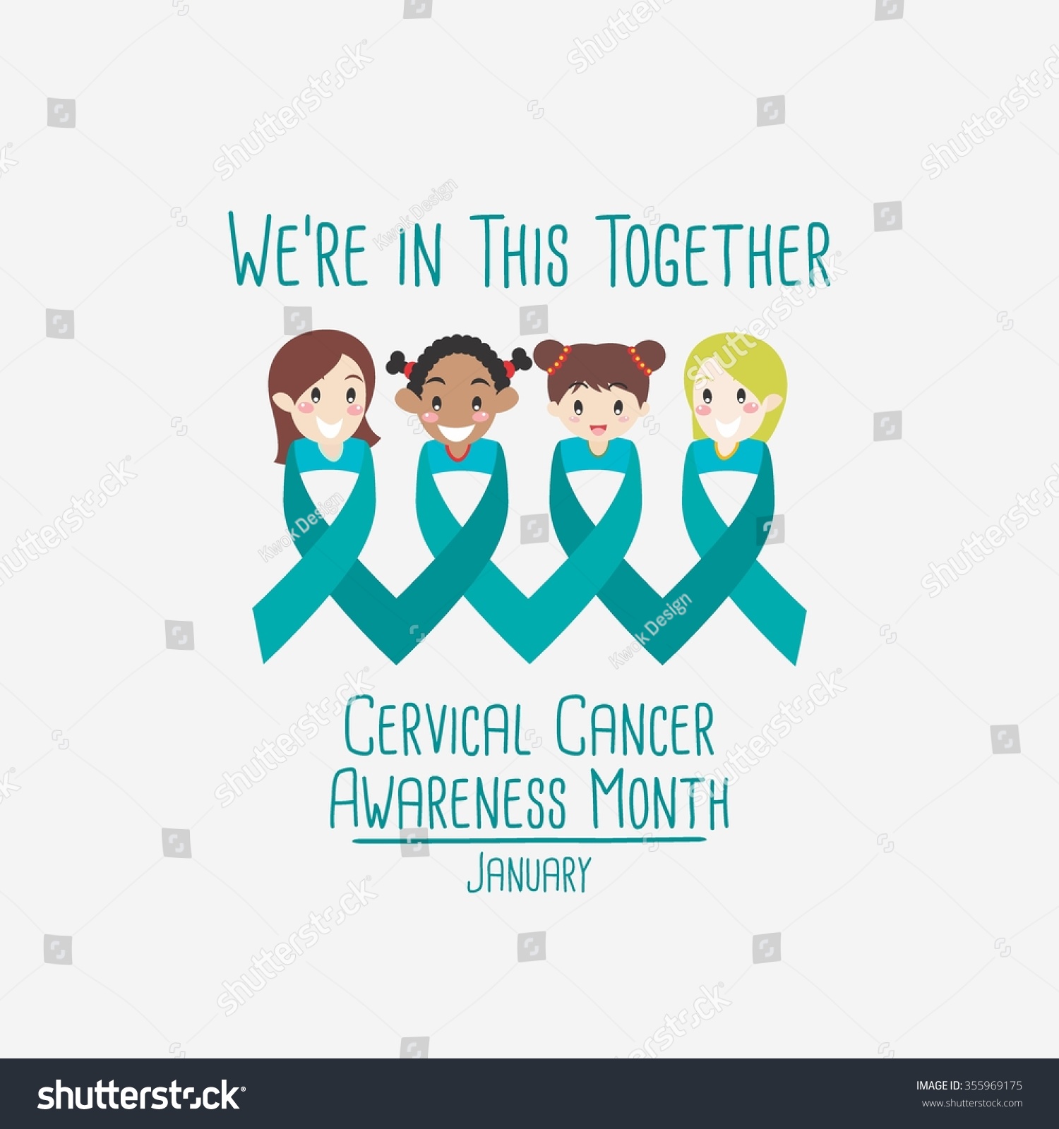 Cervical Cancer Awareness Logo Vector Illustration Stock Vector 355969175 Shutterstock