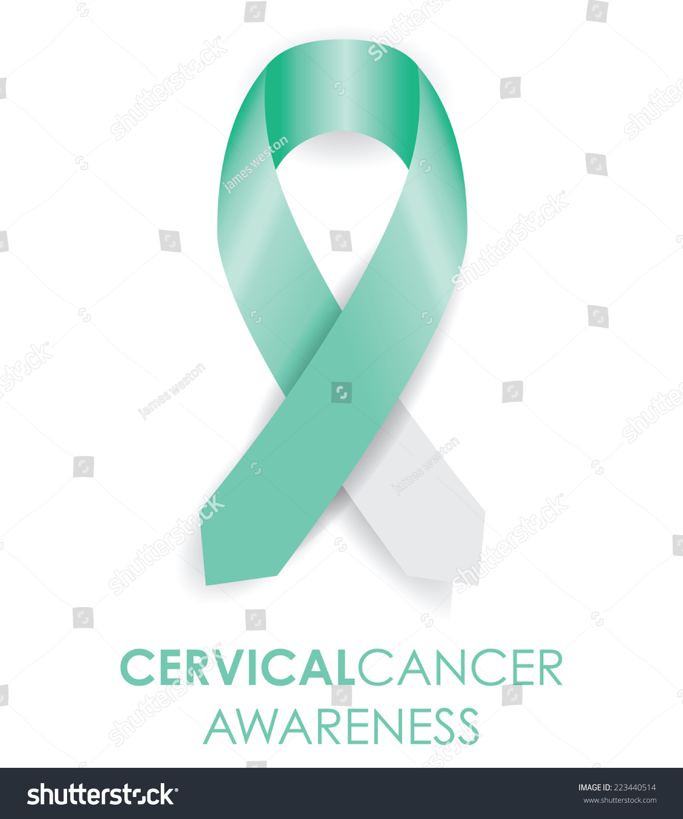 Cervical Cancer Ribbon Stock Vector (Royalty Free) 223440514