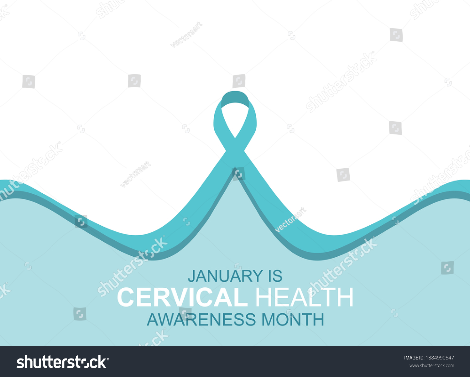 Cervical Health Awareness Month January Stock Vector Royalty Free