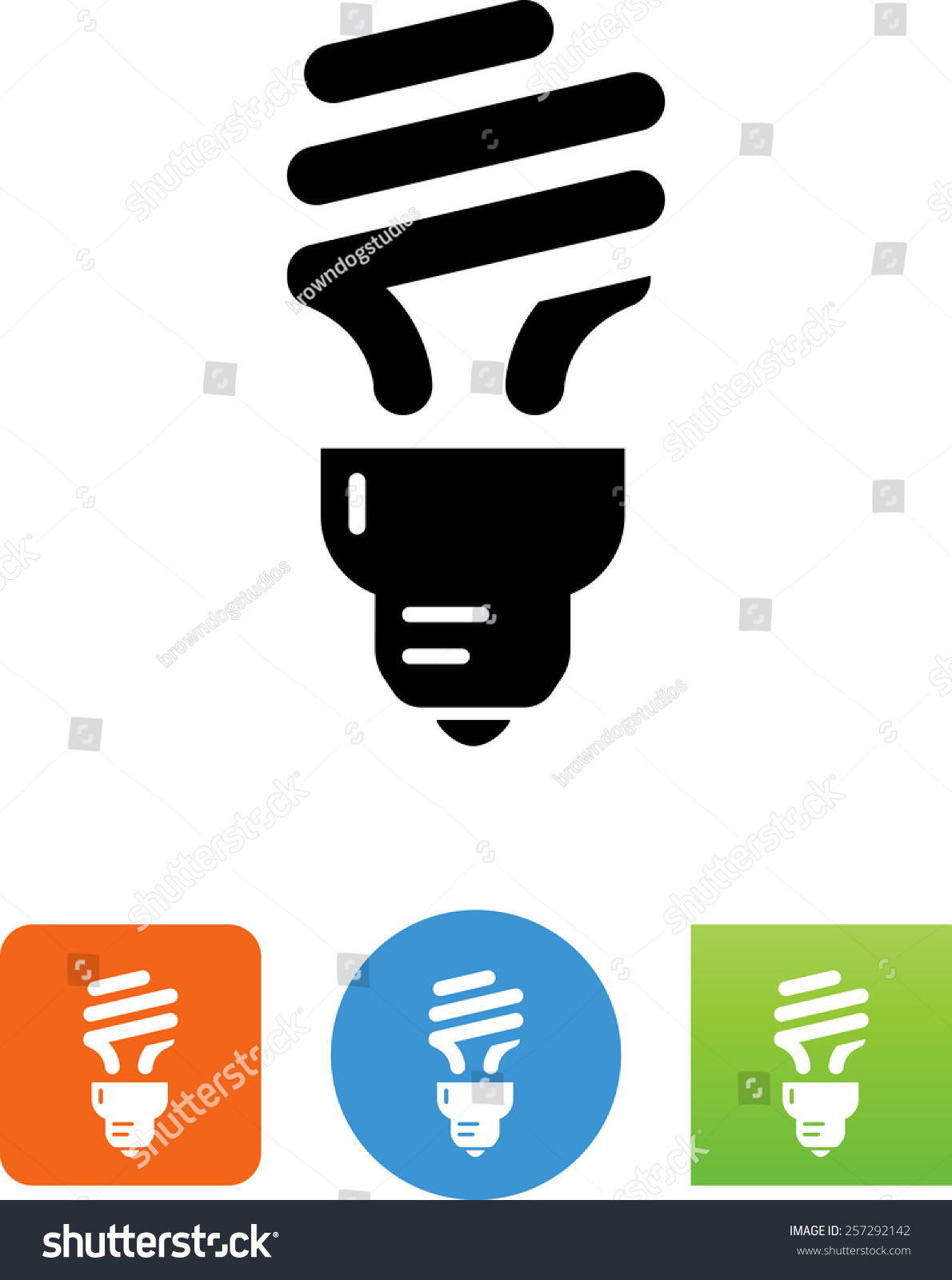 Cfl Lightbulb Icon Stock Vector (Royalty Free) 257292142 | Shutterstock