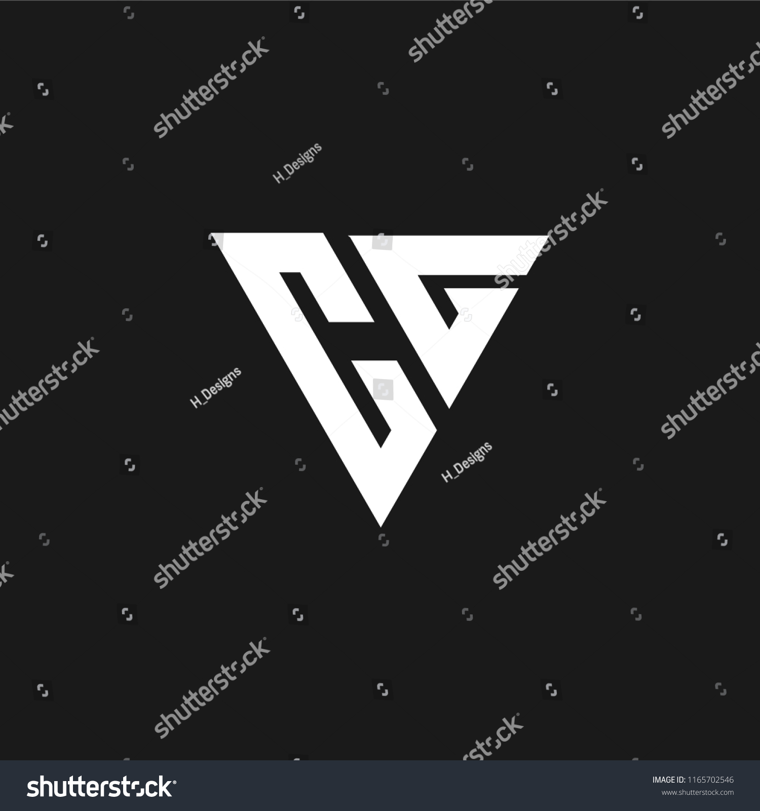 Cg Logo Designed Letter C G Stock Vector Royalty Free