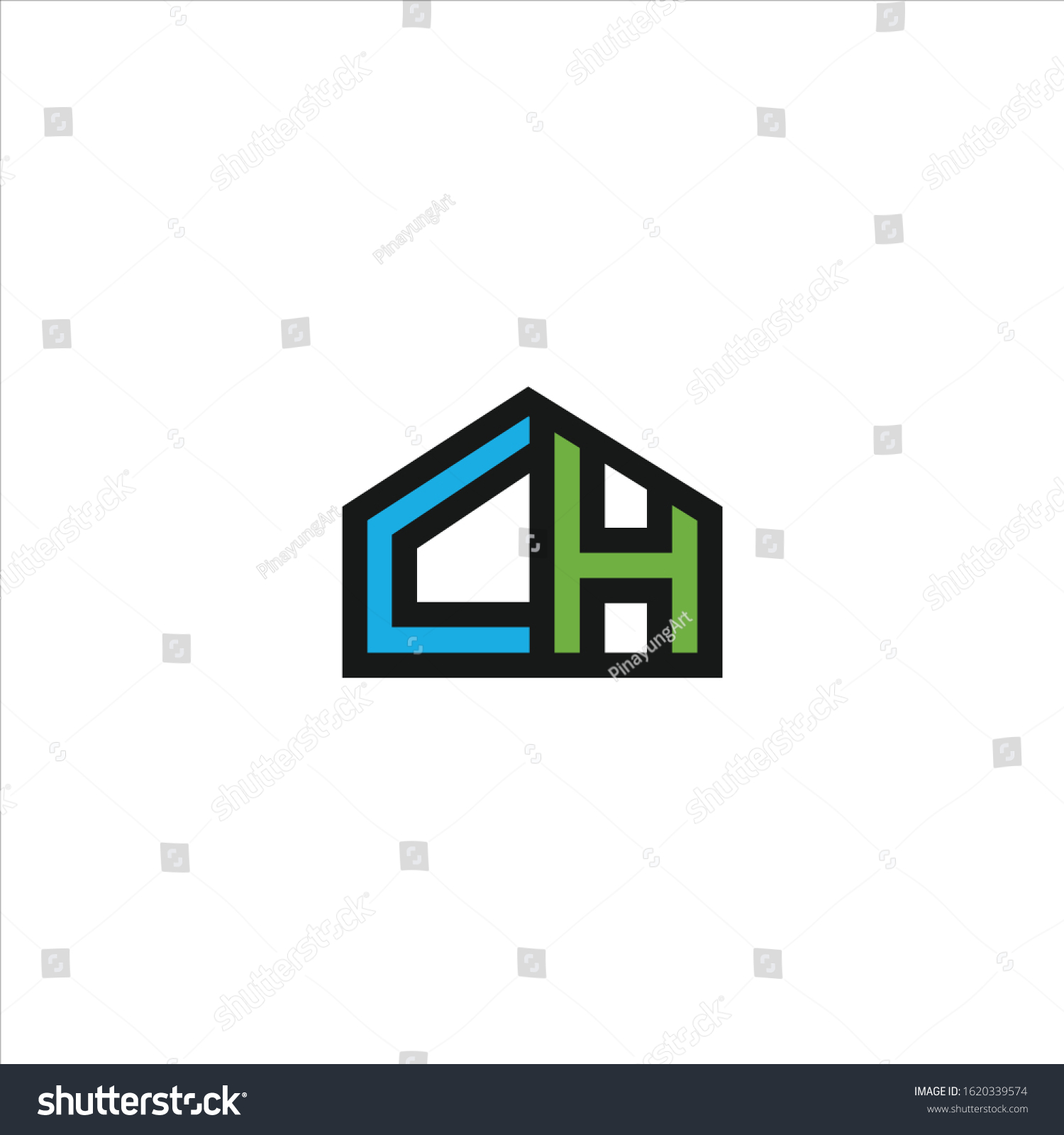 Ch Home Logo Design Vector Icon Stock Vector (Royalty Free) 1620339574 ...