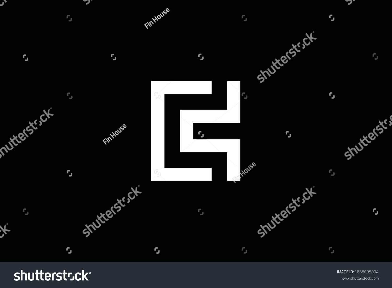 Ch Letter Logo Design On Luxury Stock Vector (Royalty Free) 1888095094 ...