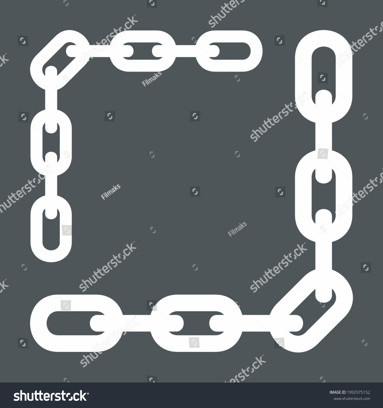 Chain Corner Quality Vector Illustration Cut Stock Vector (Royalty Free ...