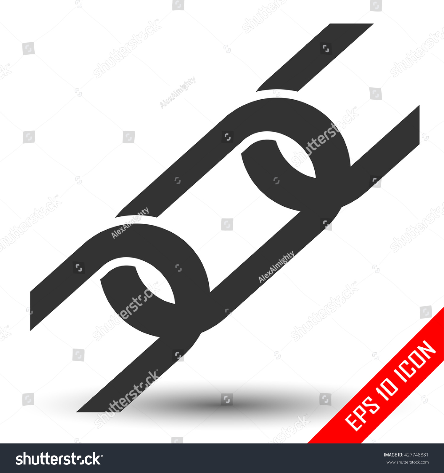 Chain Icon Flat Logo Chain Chain Stock Vector (Royalty Free) 427748881