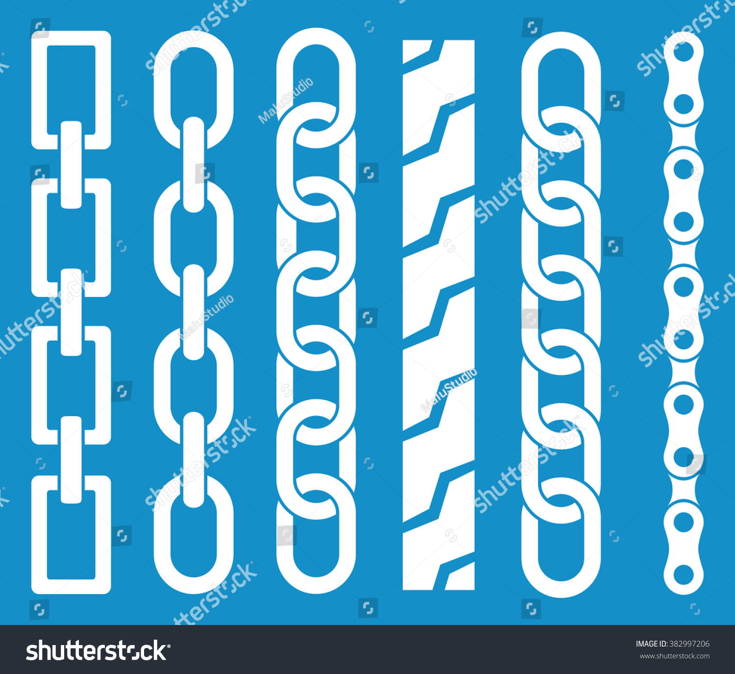Chain Icon Set Vector Illustration Stock Vector (Royalty Free ...