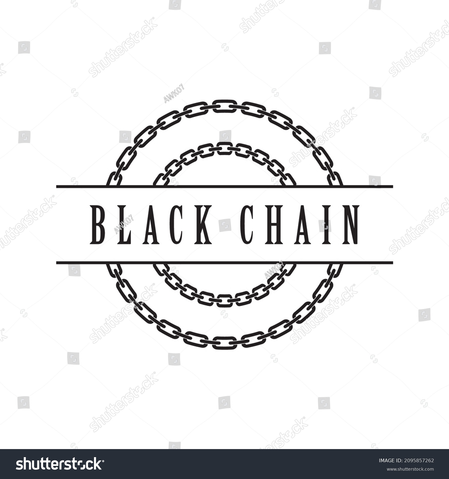 Chain Illustration Logo Vector Design Stock Vector (Royalty Free ...