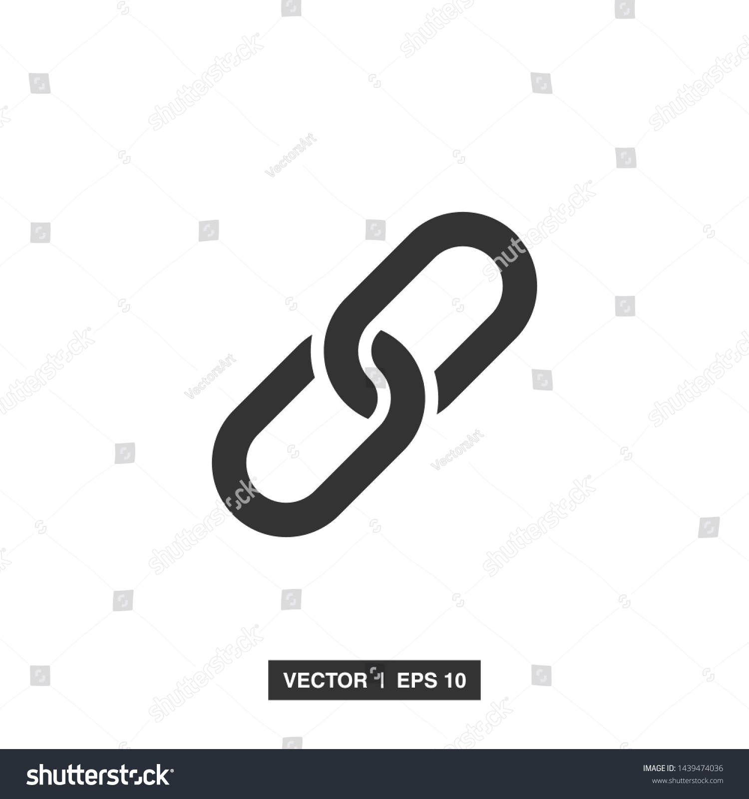 Chain Link Icon Vector Illustration Stock Vector (Royalty Free) 1439474036