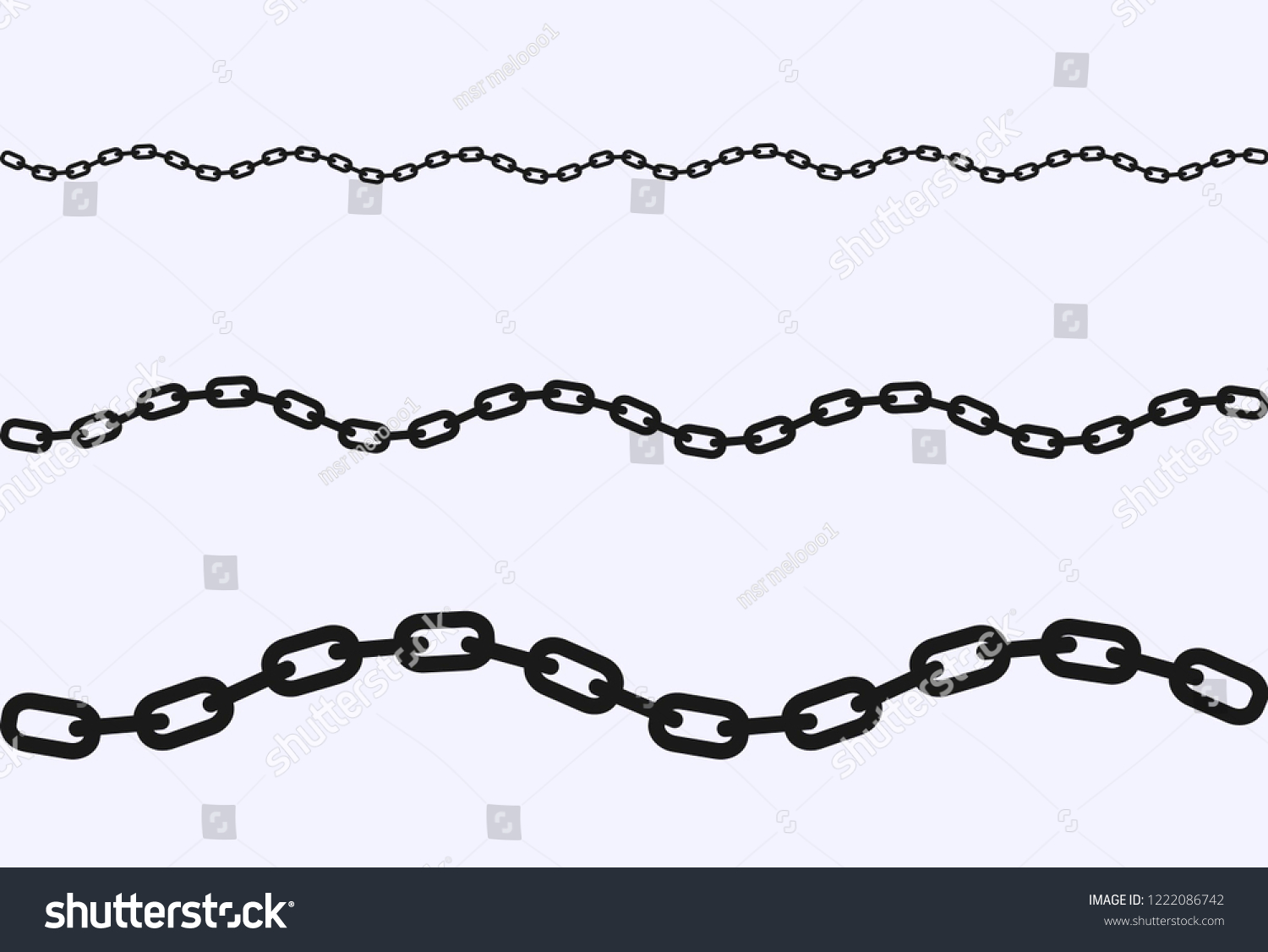 Chain Silhouette Vector Illustration Stock Vector (Royalty Free) 1222086742