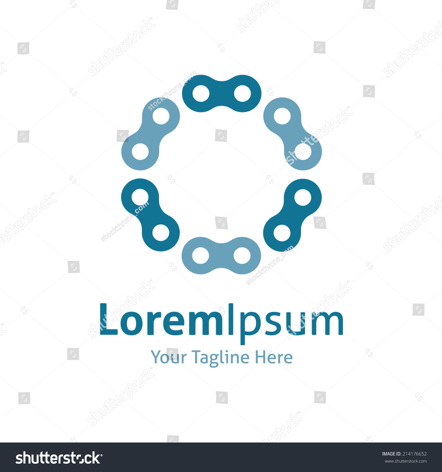 Chain Strength Circle Industrial Vector Logo Icon - 214176652 ...