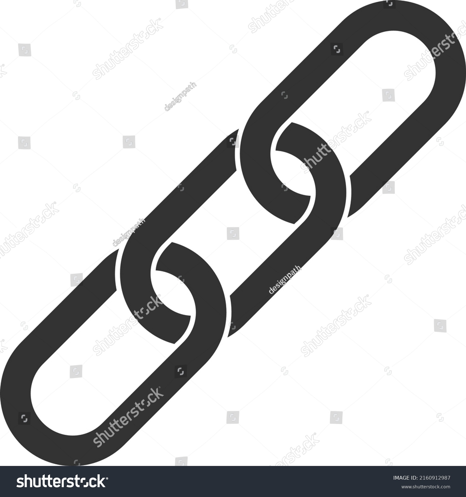 Chain Vector Illustration Flat Illustration Iconic Stock Vector ...