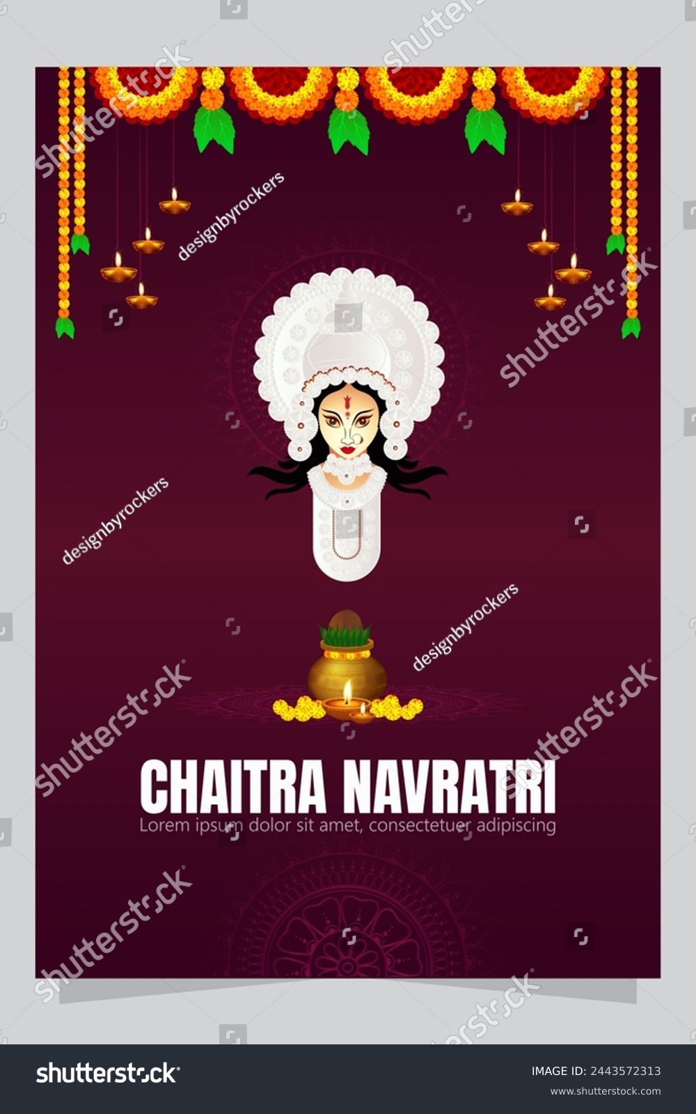 SVG of Chaitra Navratri is a Hindu festival celebrated for nine days in the Hindu lunar month of Chaitra (March-April). svg