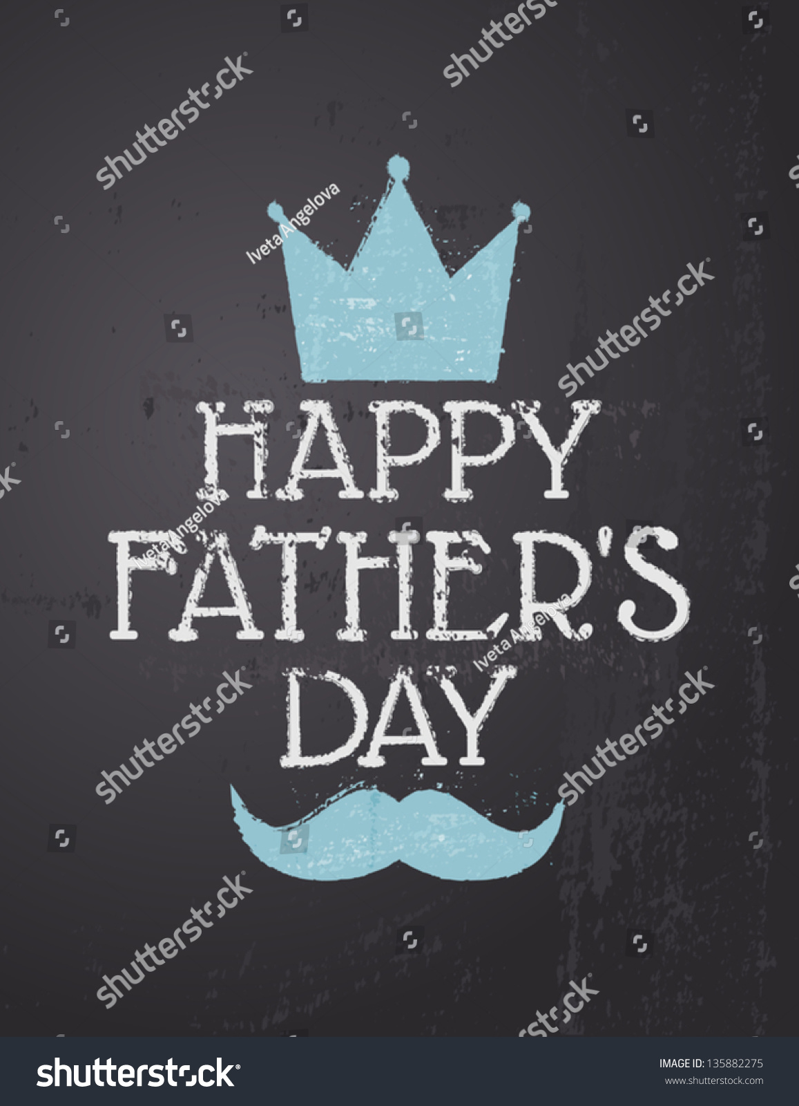 Chalkboard Design Greeting Card Fathers Day Stock Vector (Royalty Free