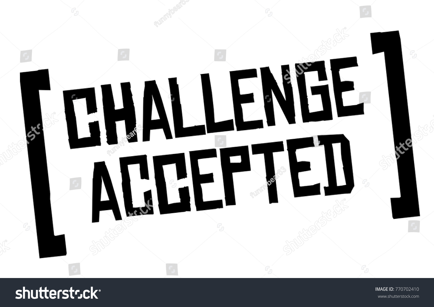 SVG of Challenge Accepted. Creative typographic motivational poster , original series svg