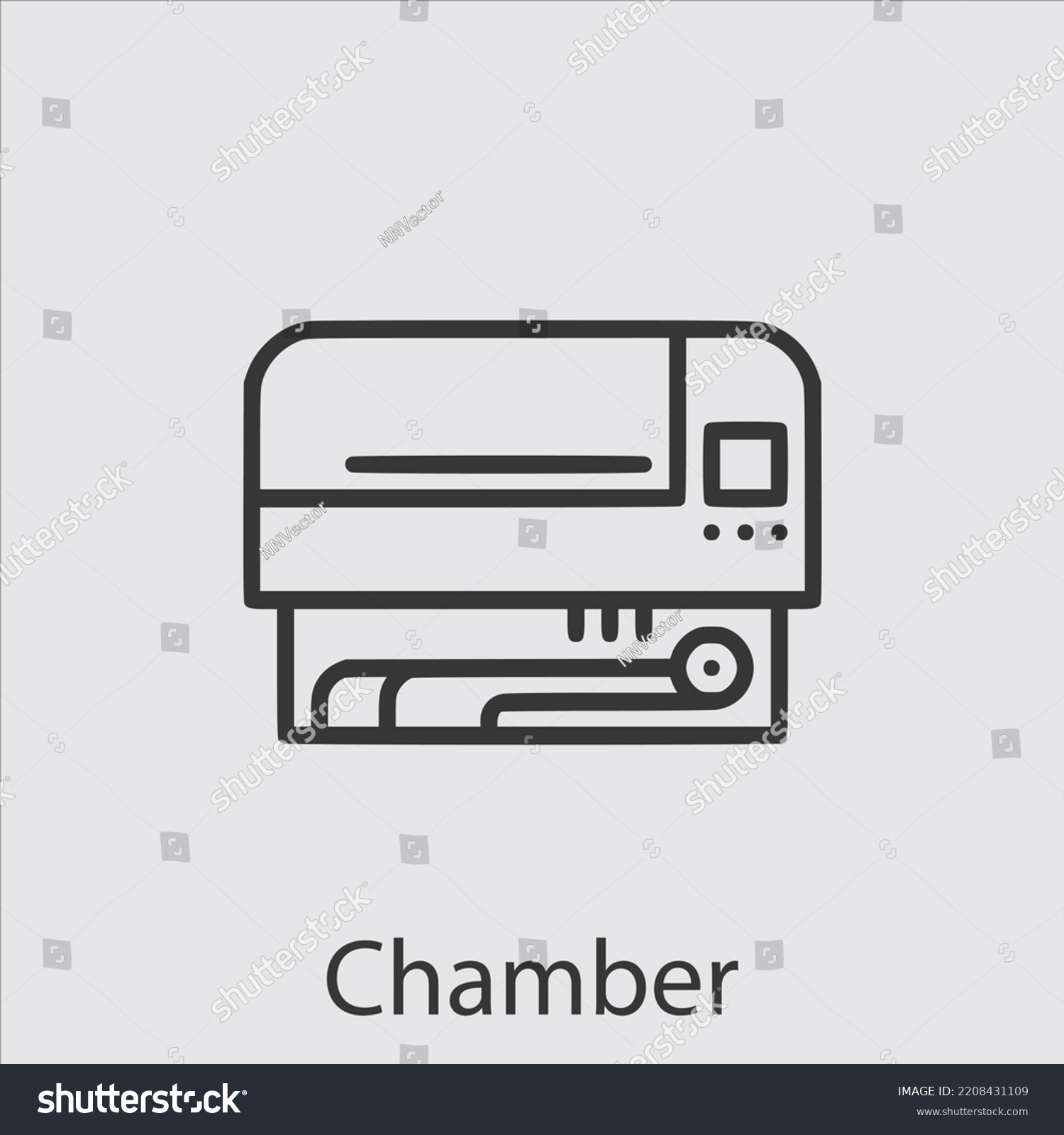 SVG of chamber icon vector icon.Editable stroke.linear style sign for use web design and mobile apps,logo.Symbol illustration.Pixel vector graphics - Vector svg