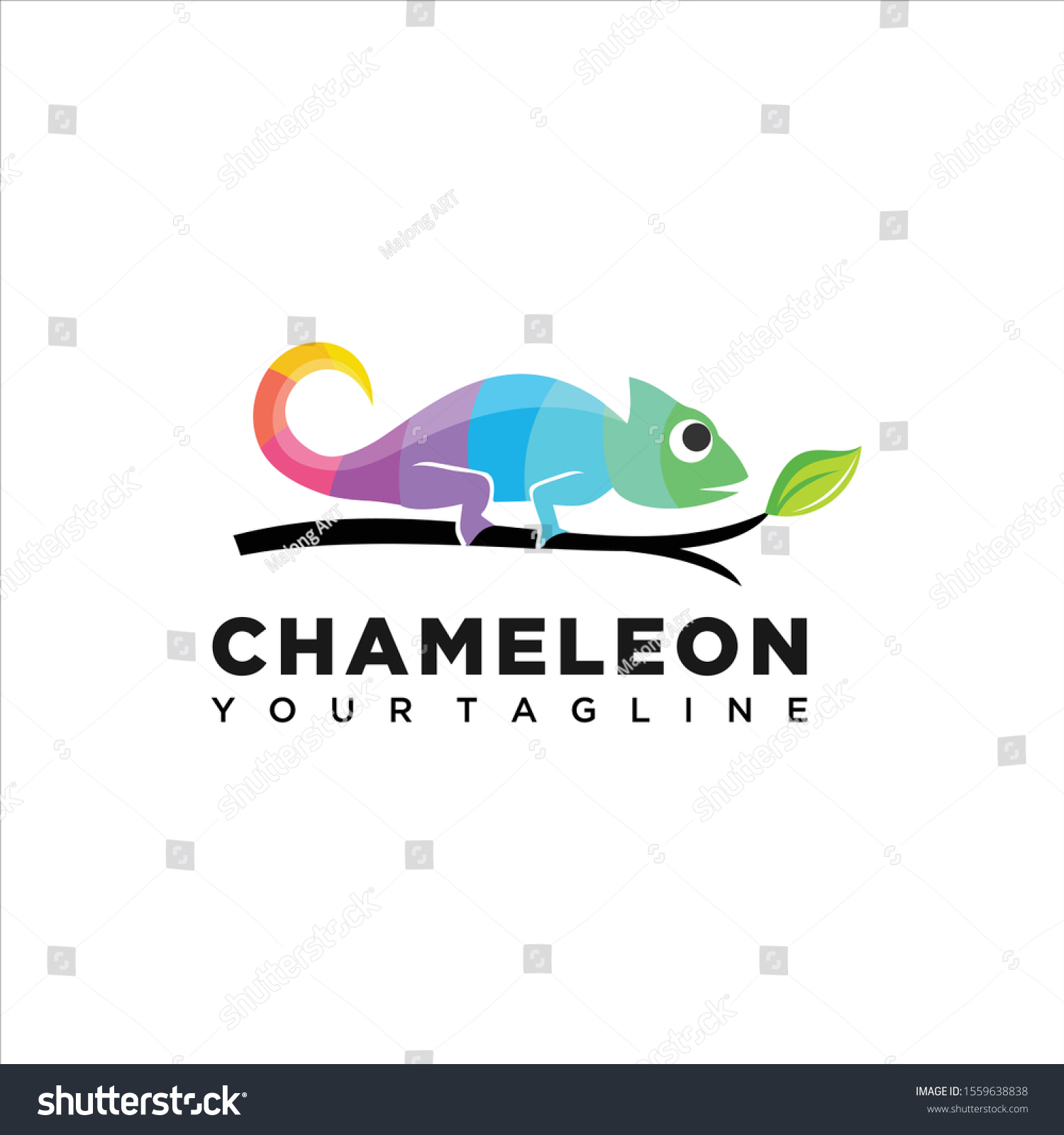 SVG of Chameleon Colorful Design concept Illustration Vector Template, Suitable for Creative Industry, Multimedia, entertainment, Educations, Shop, and any related business svg
