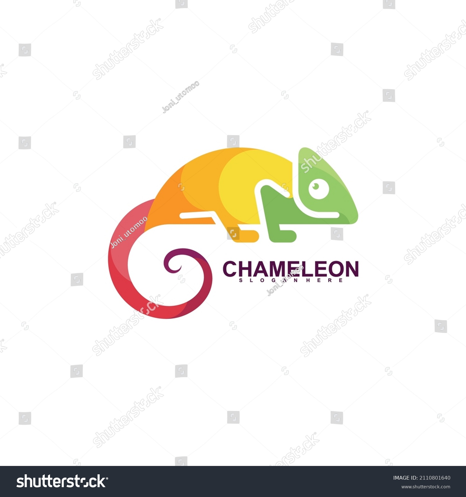 SVG of Chameleon logo vector illustration concept with unique shapes and full colors design. Creative design premium svg