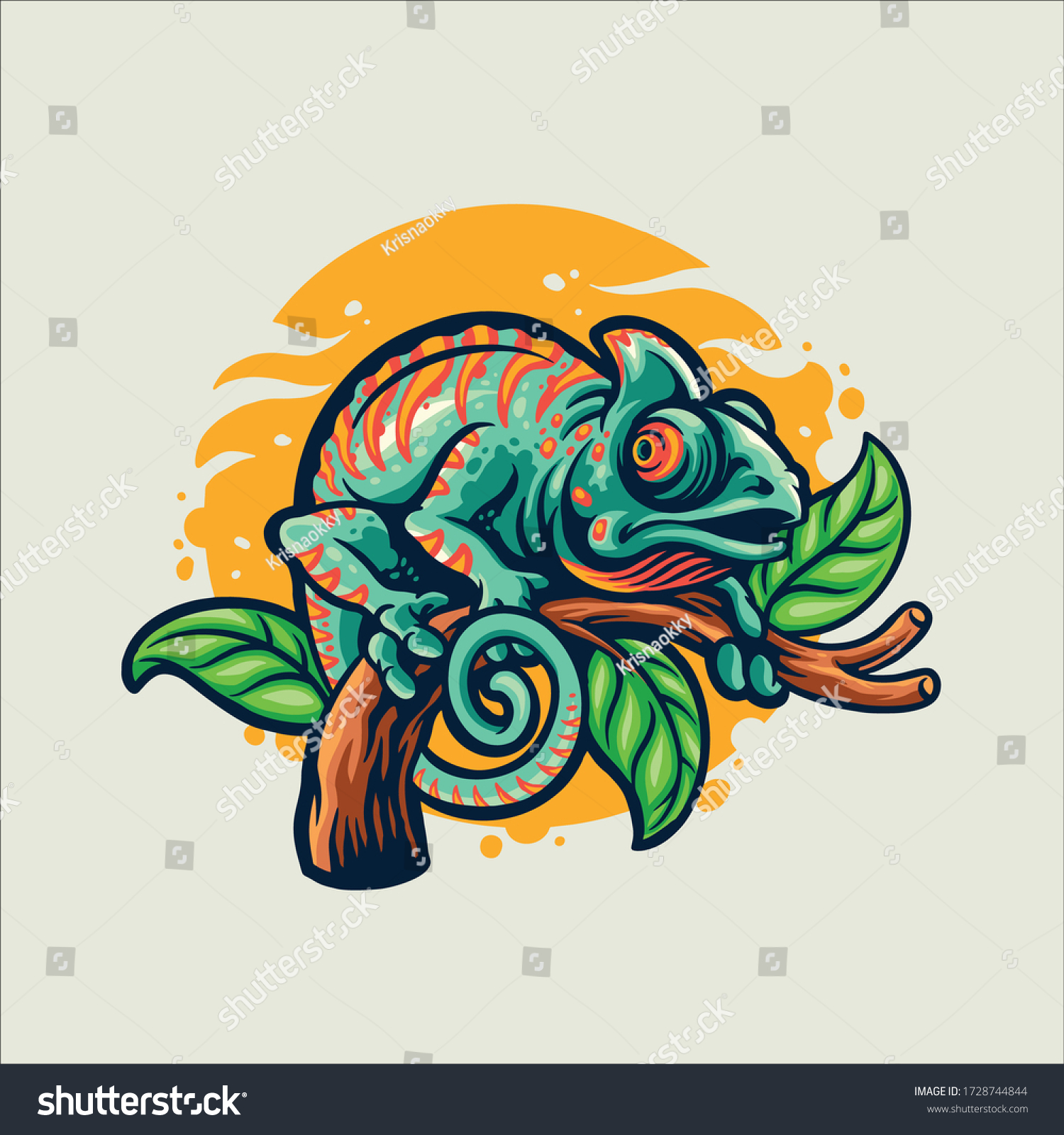 SVG of chameleon vector character illustration design svg