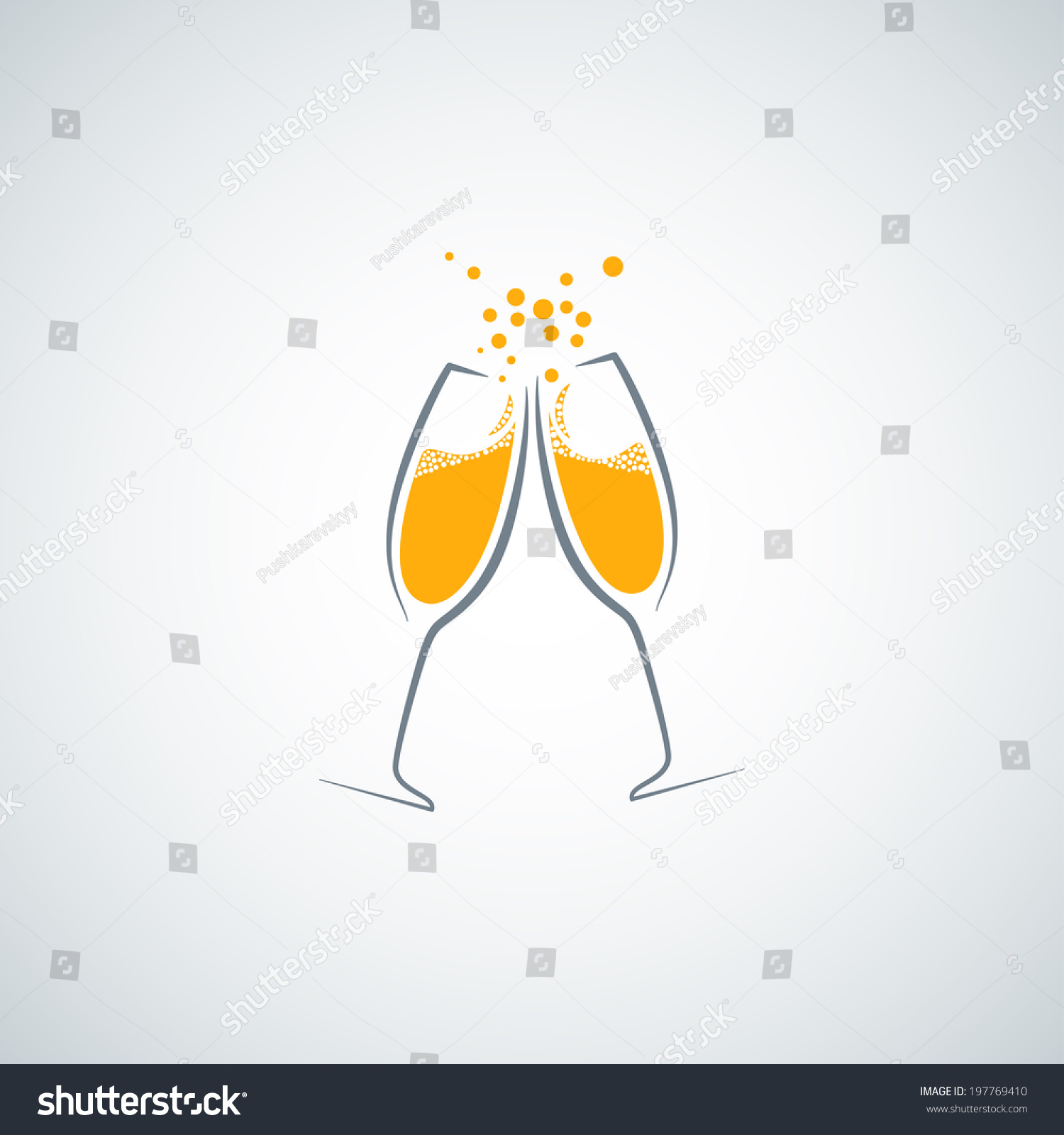 Champagne Glass Background Stock Vector 197769410 - Shutterstock