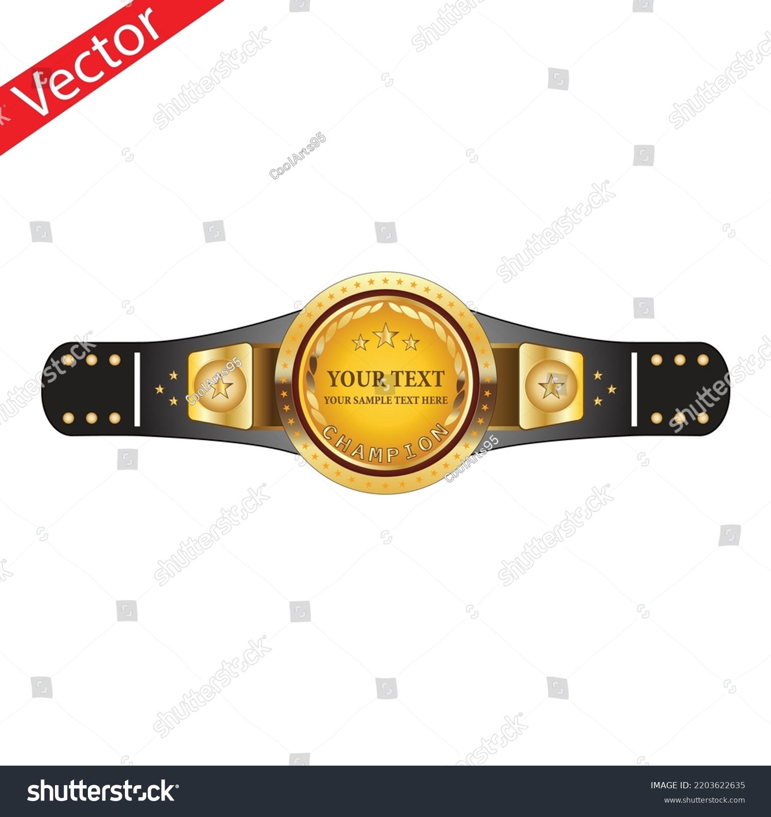 SVG of Champion belt isolated on white background, champion belt vector illustration svg