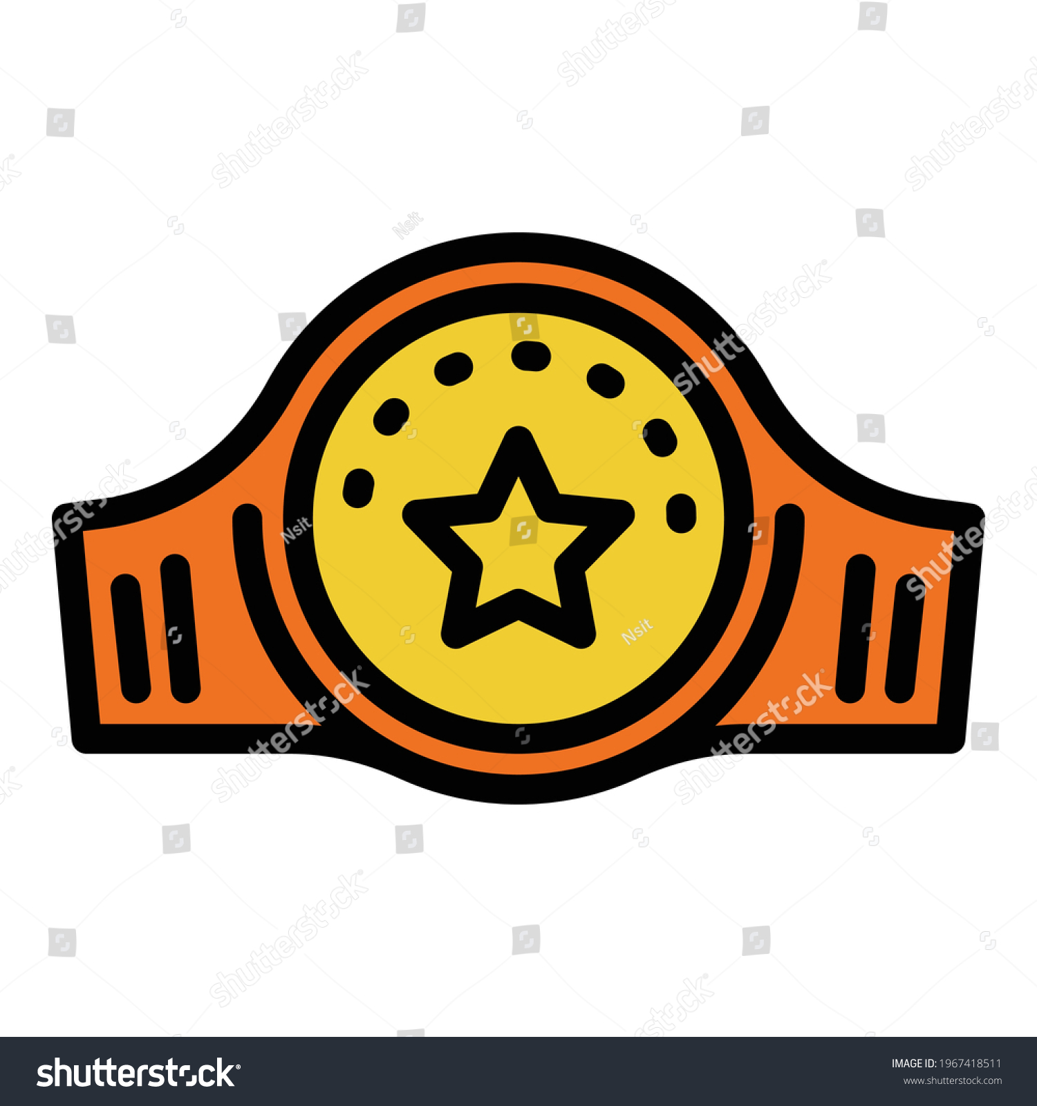 SVG of Champion box belt icon. Outline Champion box belt vector icon for web design isolated on white background svg