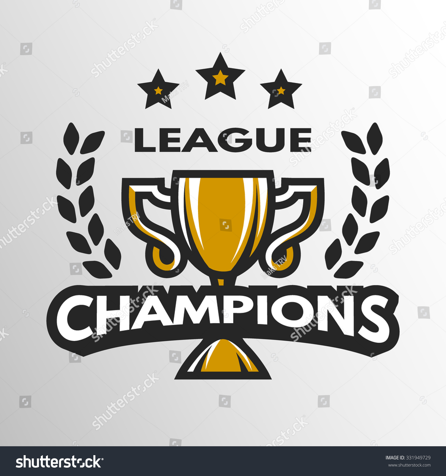 Champion Sports League Logo, Emblem, Badge. Stock Vector Illustration ...