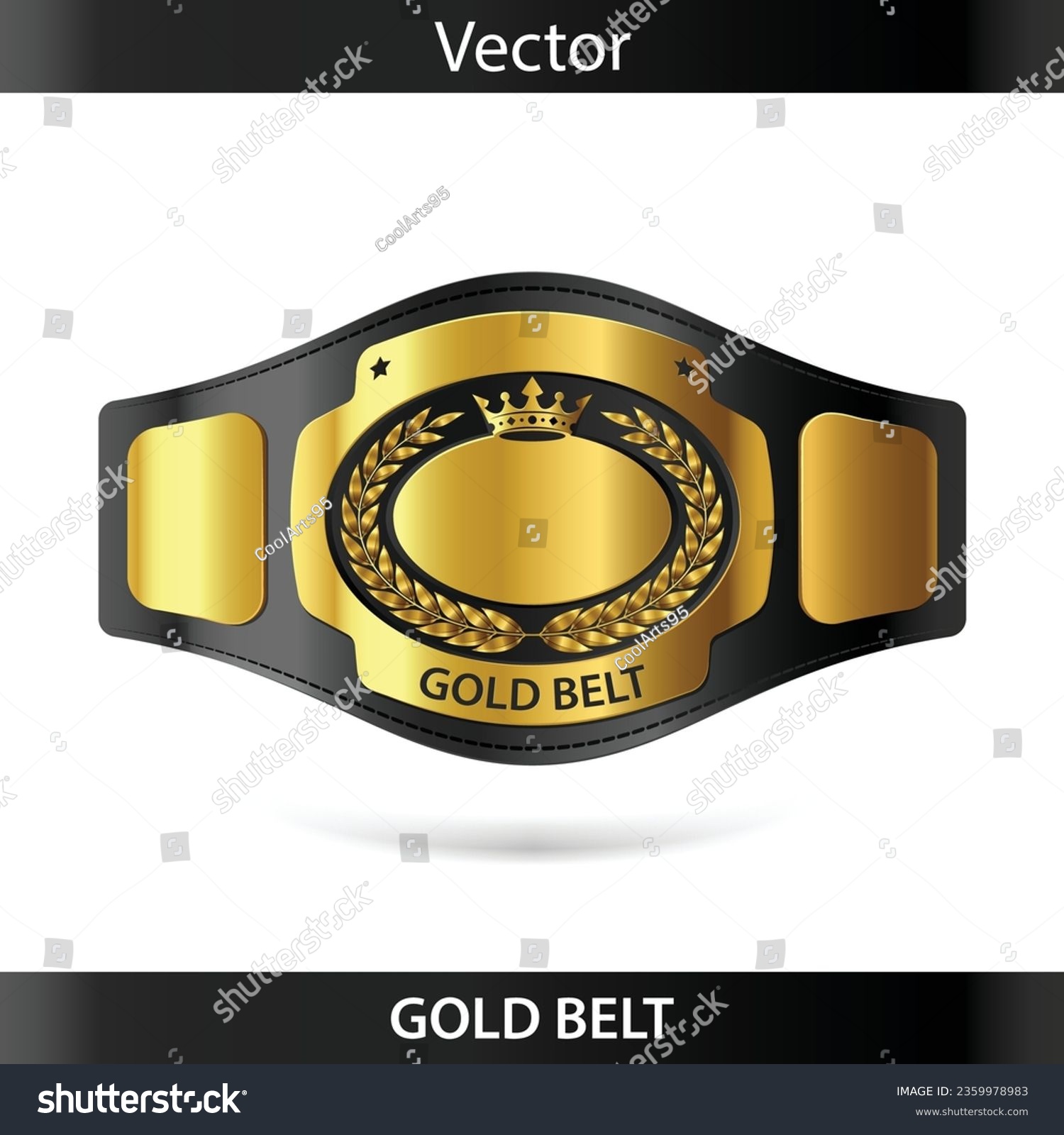SVG of Championship Gold Belt. Vector sport illustration svg