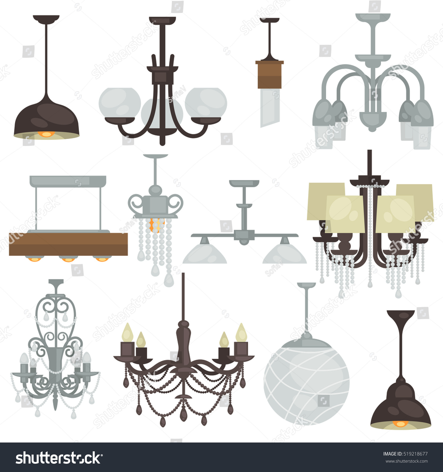 Chandelier Various Vintage Luxury Type Set 스톡 벡터 519218677 ... Chandelier Various Vintage Luxury Type Set 스톡 벡터 519218677 ...