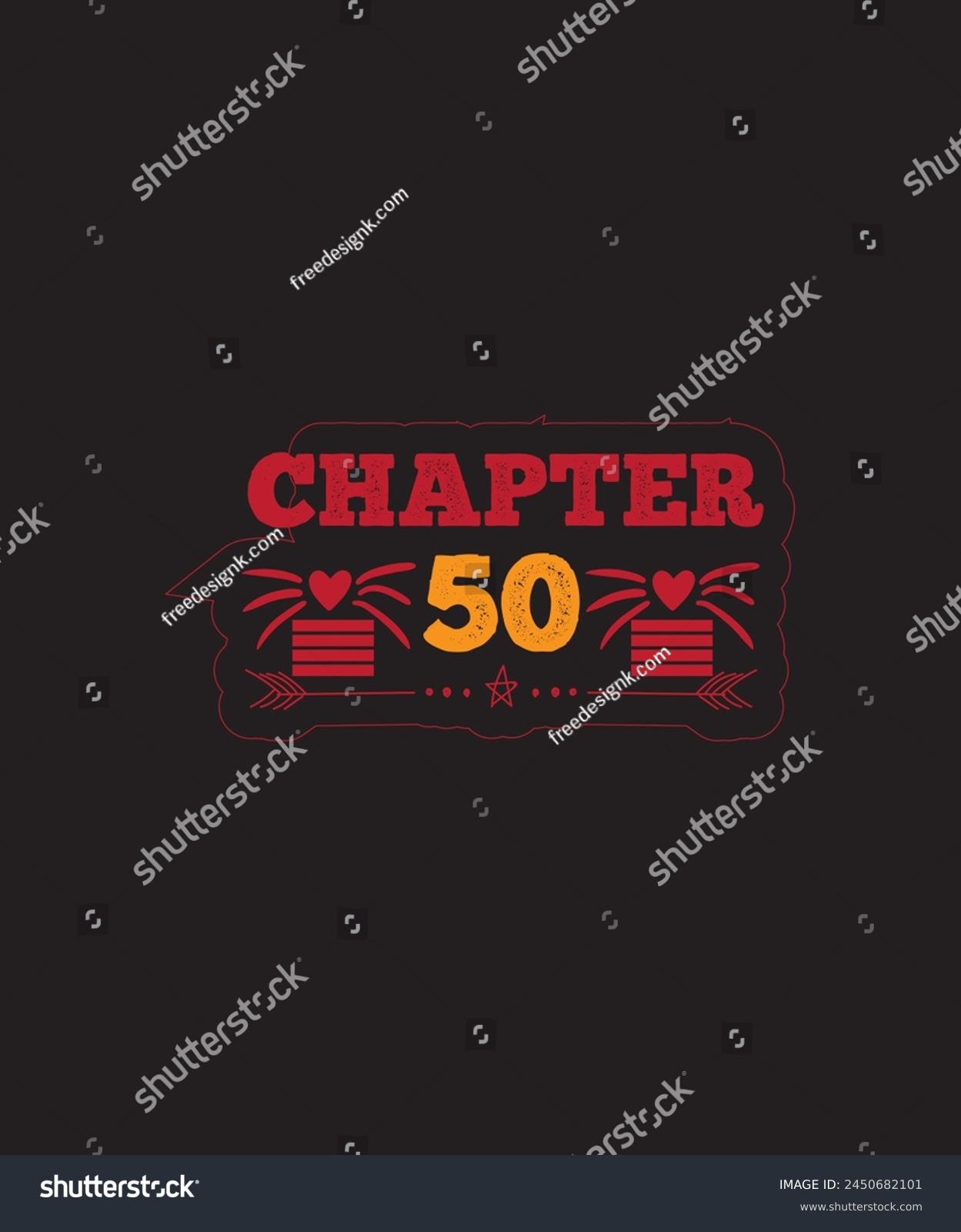 SVG of Chapter-50-SVG-Design- typography Tshirt Design Print Ready eps cut file.eps
 svg