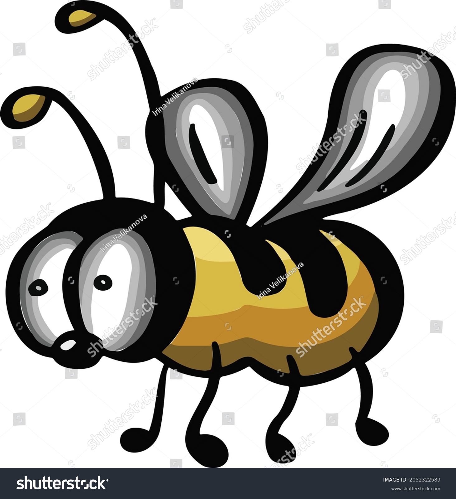 Character Hook Bee Wasp Vector Cartoon Stock Vector (royalty Free 