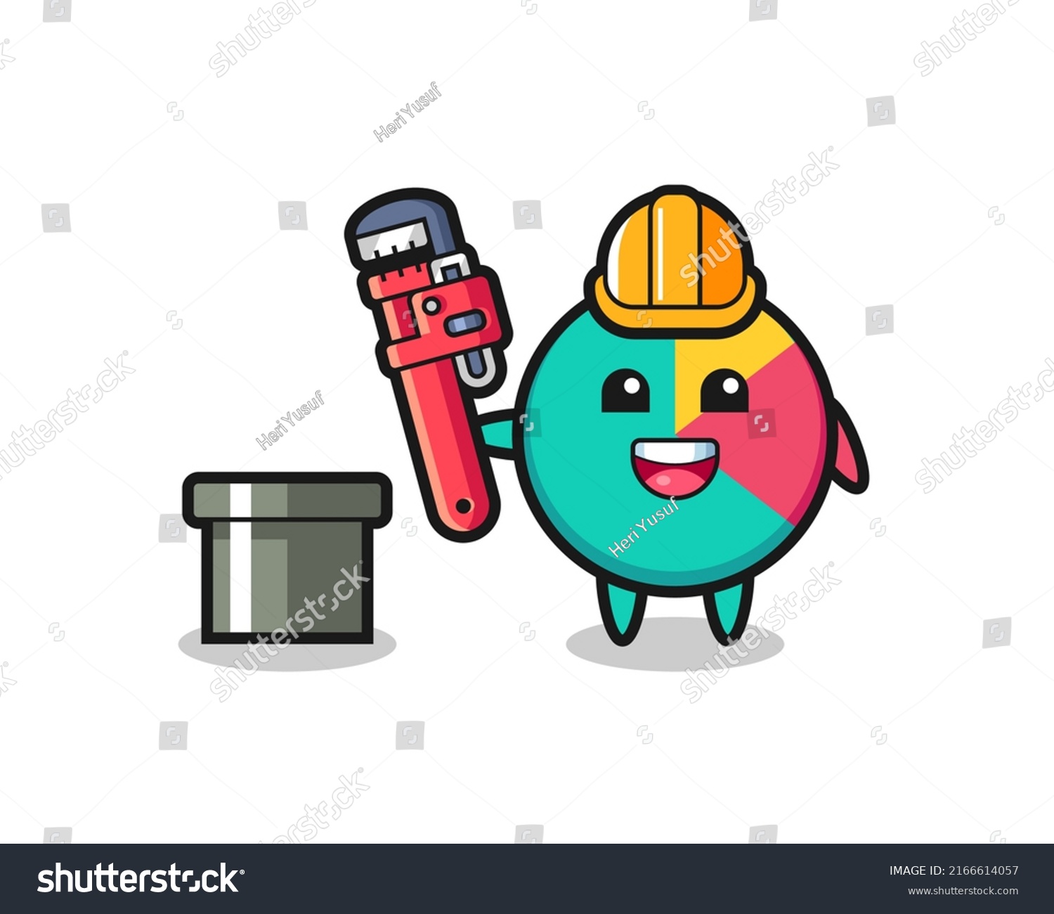 Character Illustration Chart Plumber Cute Style Stock Vector (Royalty ...