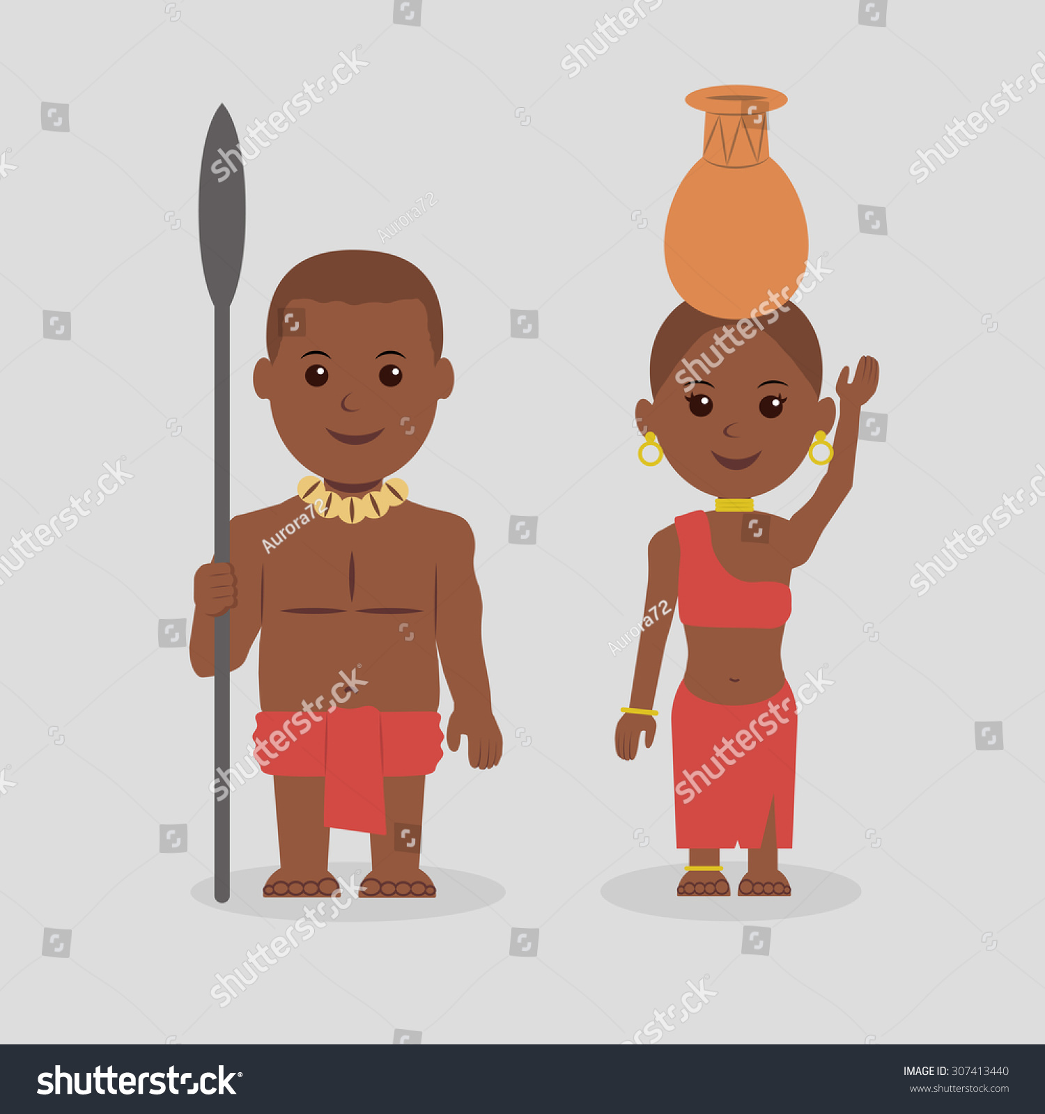 134 African man barefoot Stock Illustrations, Images & Vectors ...
