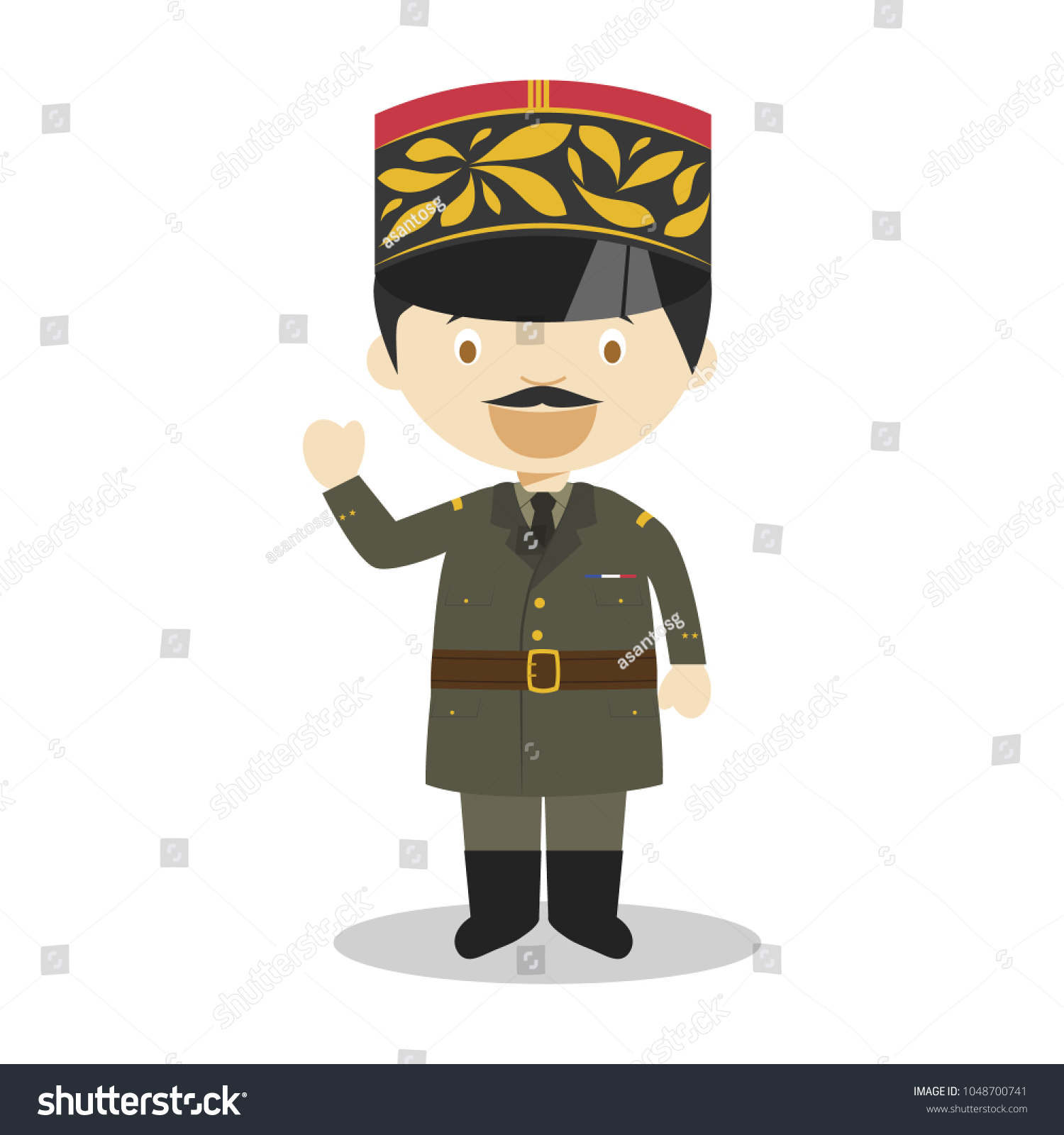 Charles De Gaulle Cartoon Character Vector Stock Vector (Royalty Free ...