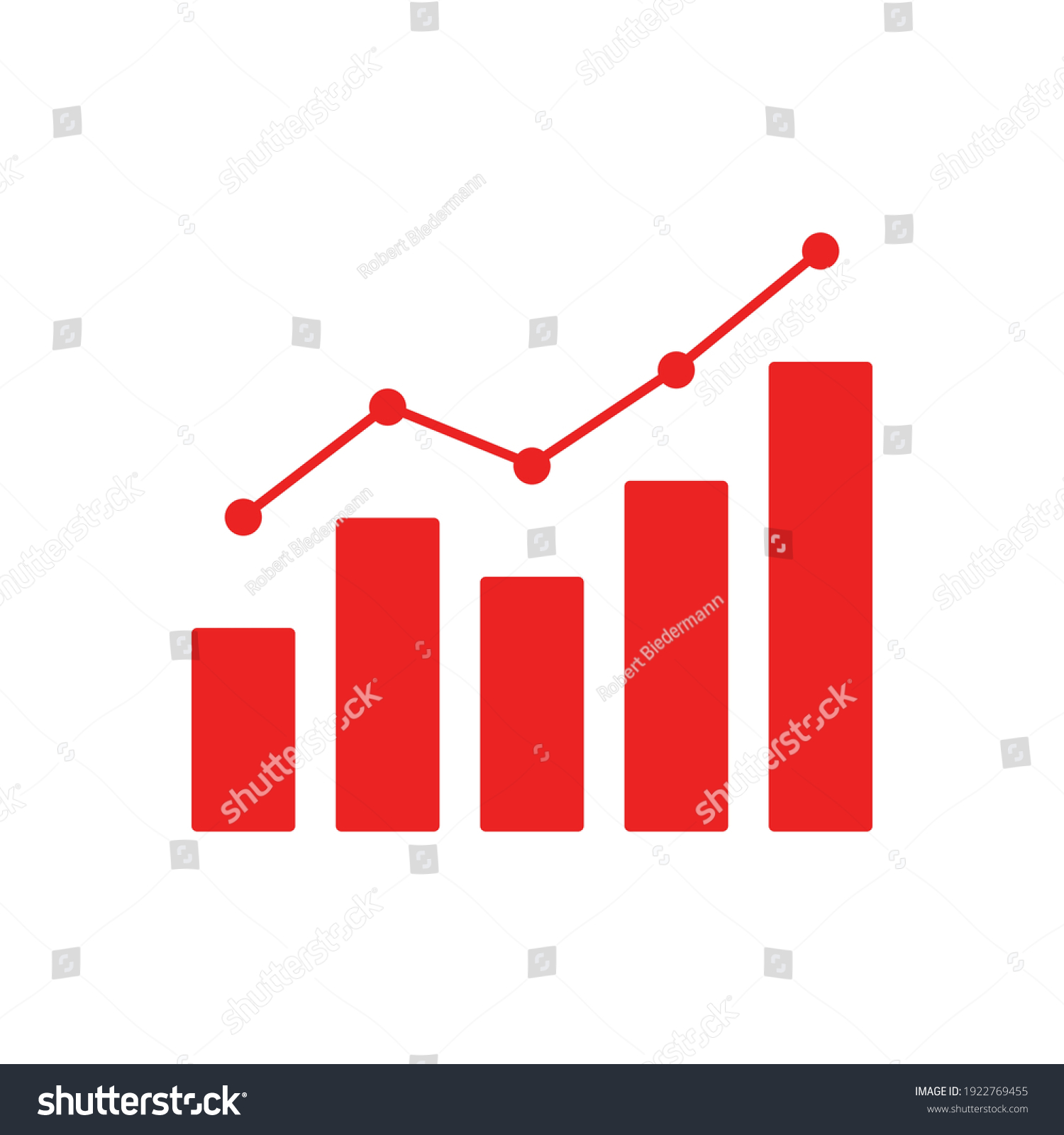 Chart Isolated On White Background Stock Vector (Royalty Free