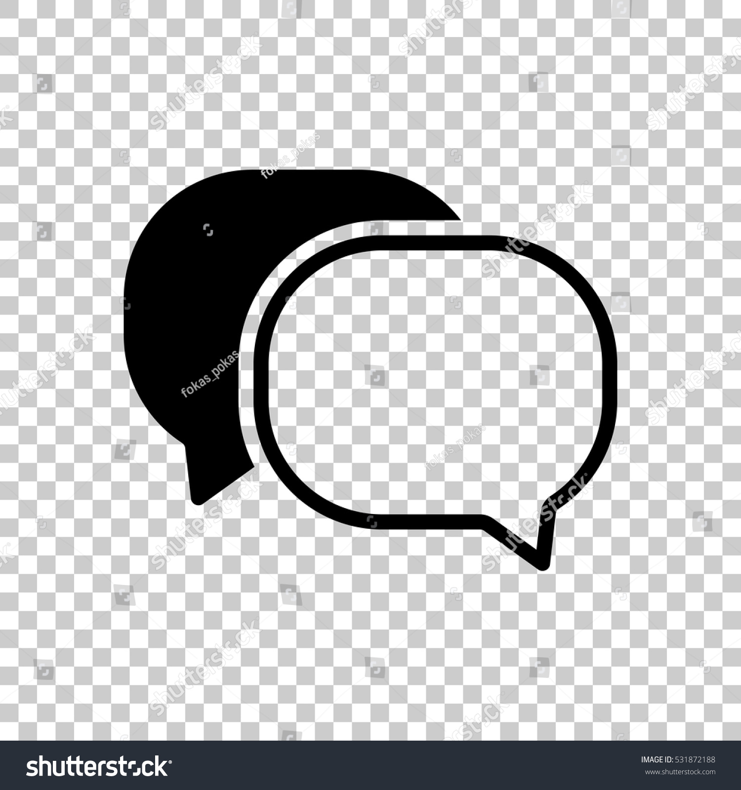 Chat Icon Black Icon On Transparent Stock Vector Royalty Free Chat Icon Black Icon On Transparent Stock Vector Royalty Free