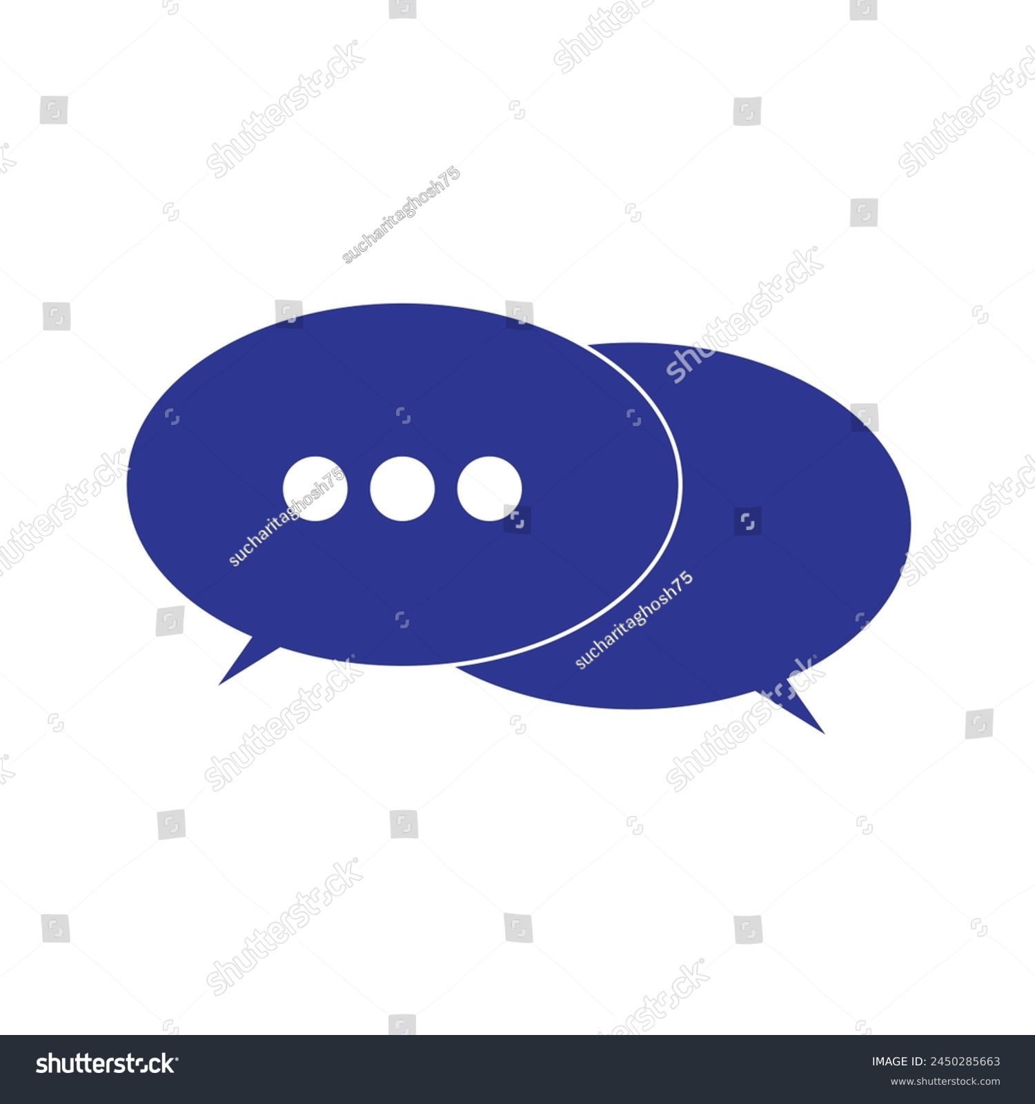 SVG of Chat icon, chat, bubble, comments icon, speech bubbles blue color Icon. Chat icon vector for web and mobile app. Vector illustration. Eps file 403. svg