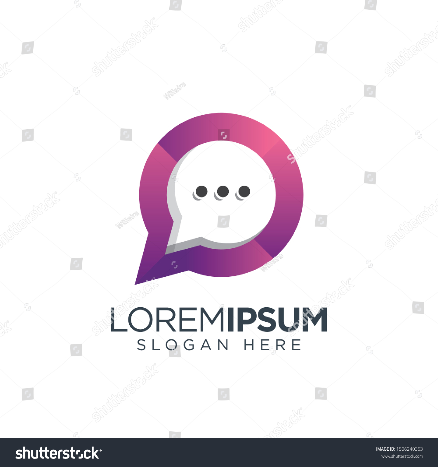 Chat Logo Design Modern Message Logo Stock Vector Royalty Free 1506240353