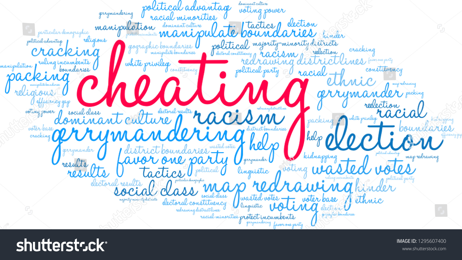 Cheating Gerrymandering Word Cloud On White Stock Vector Royalty Free