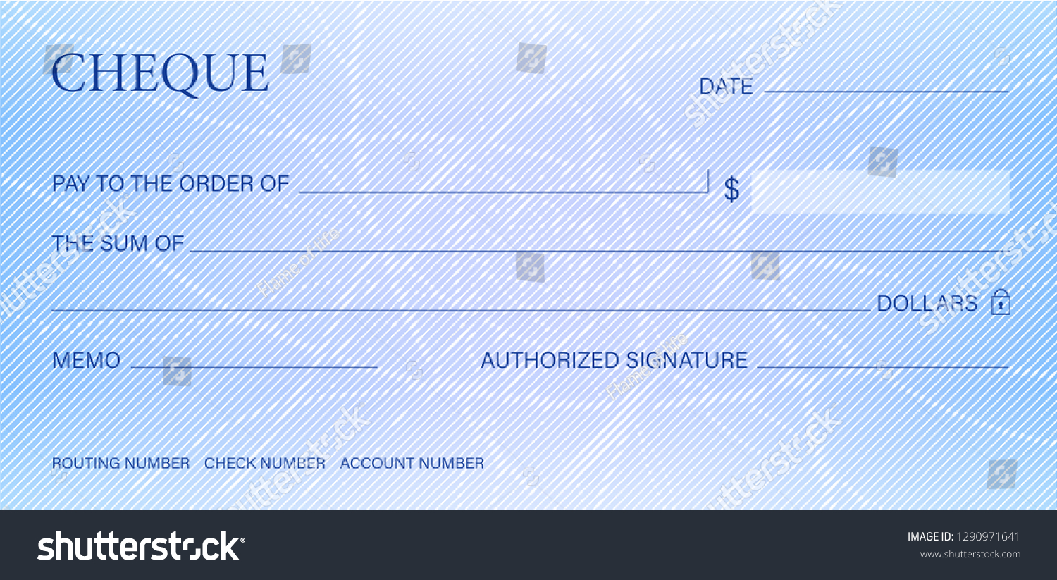 Check Cheque Chequebook Template Guilloche Pattern Stock Vector ...