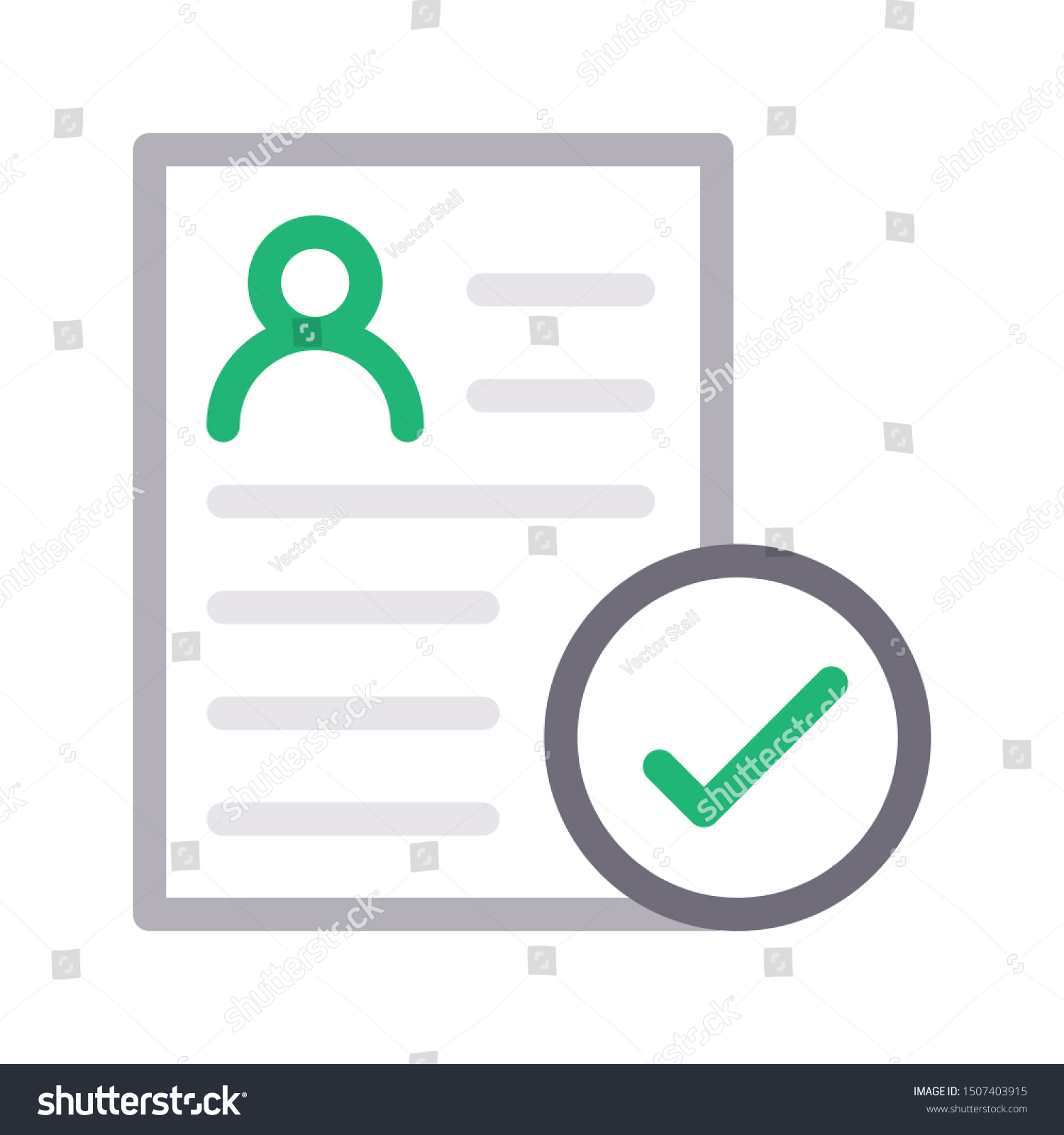 Check Cv Colour Line Vector Icon Stock Vector Royalty Free