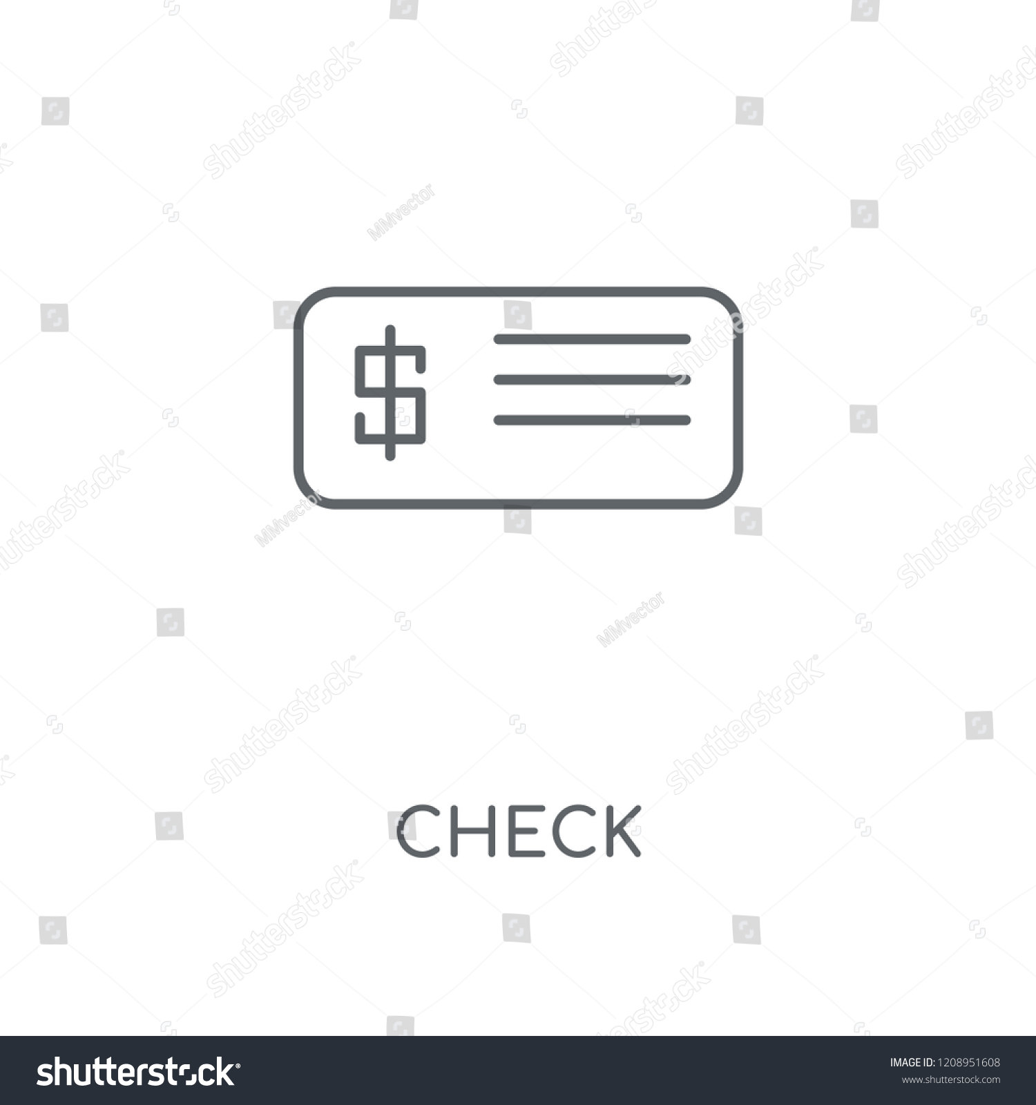 Check Linear Icon Check Concept Stroke Stock Vector (Royalty Free ...
